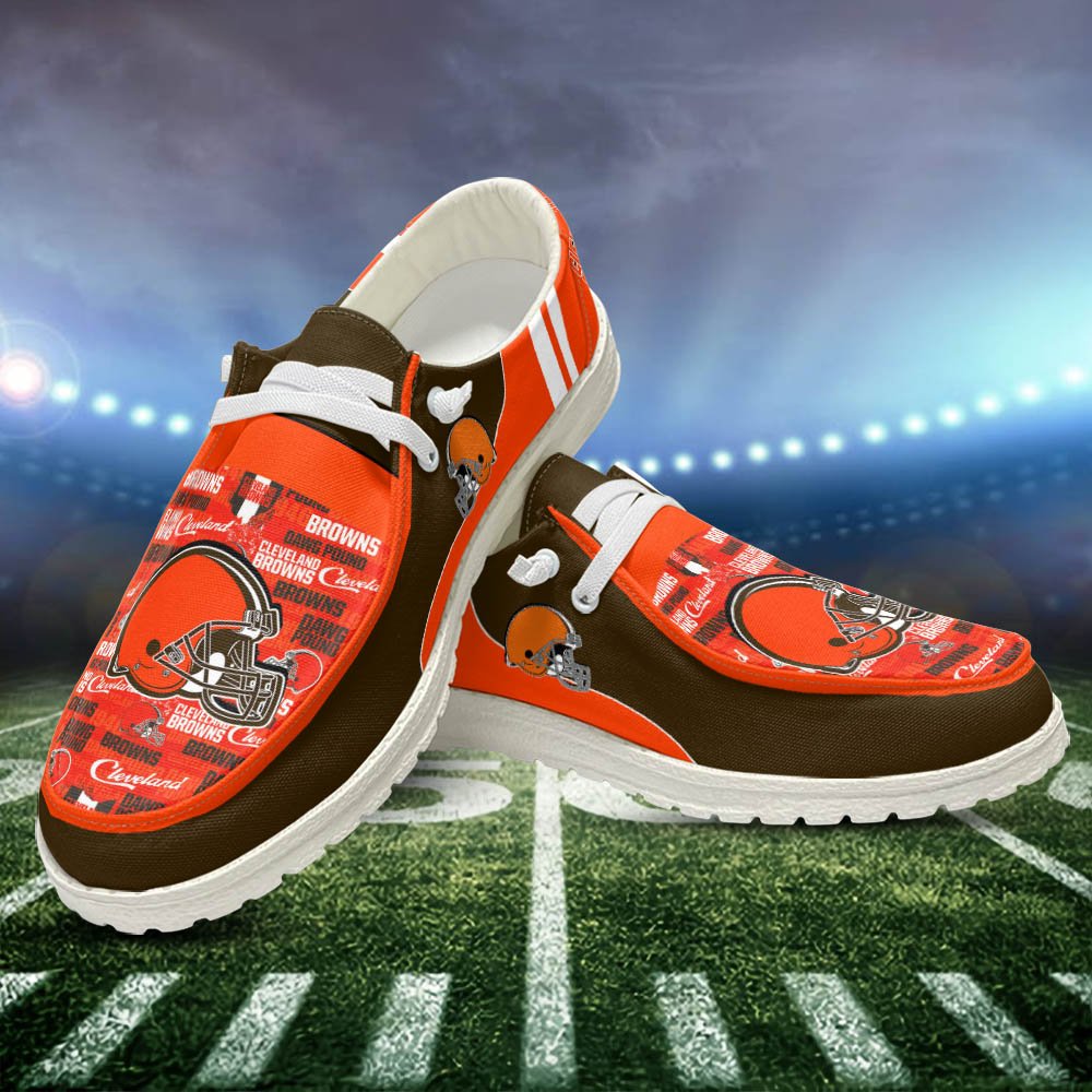 Cleveland Browns Sport HD Shoes Custom Your Name, White HDs For Sport Fans, Sport Gifts ETHY-52552 HD Shoes 2024 Version