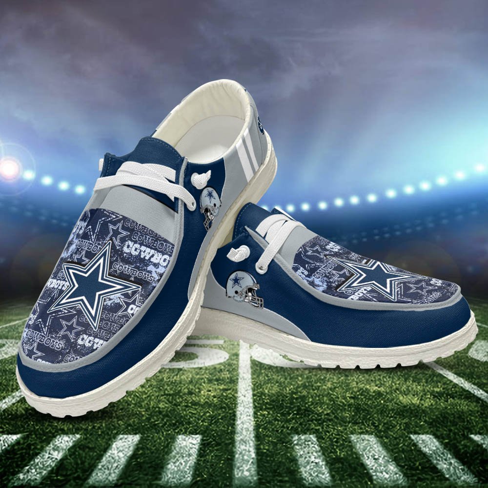 Dallas Cowboys Sport HD Shoes Custom Your Name, White HDs For Sport Fans, Sport Gifts ETHY-52552 HD Shoes 2024 Version