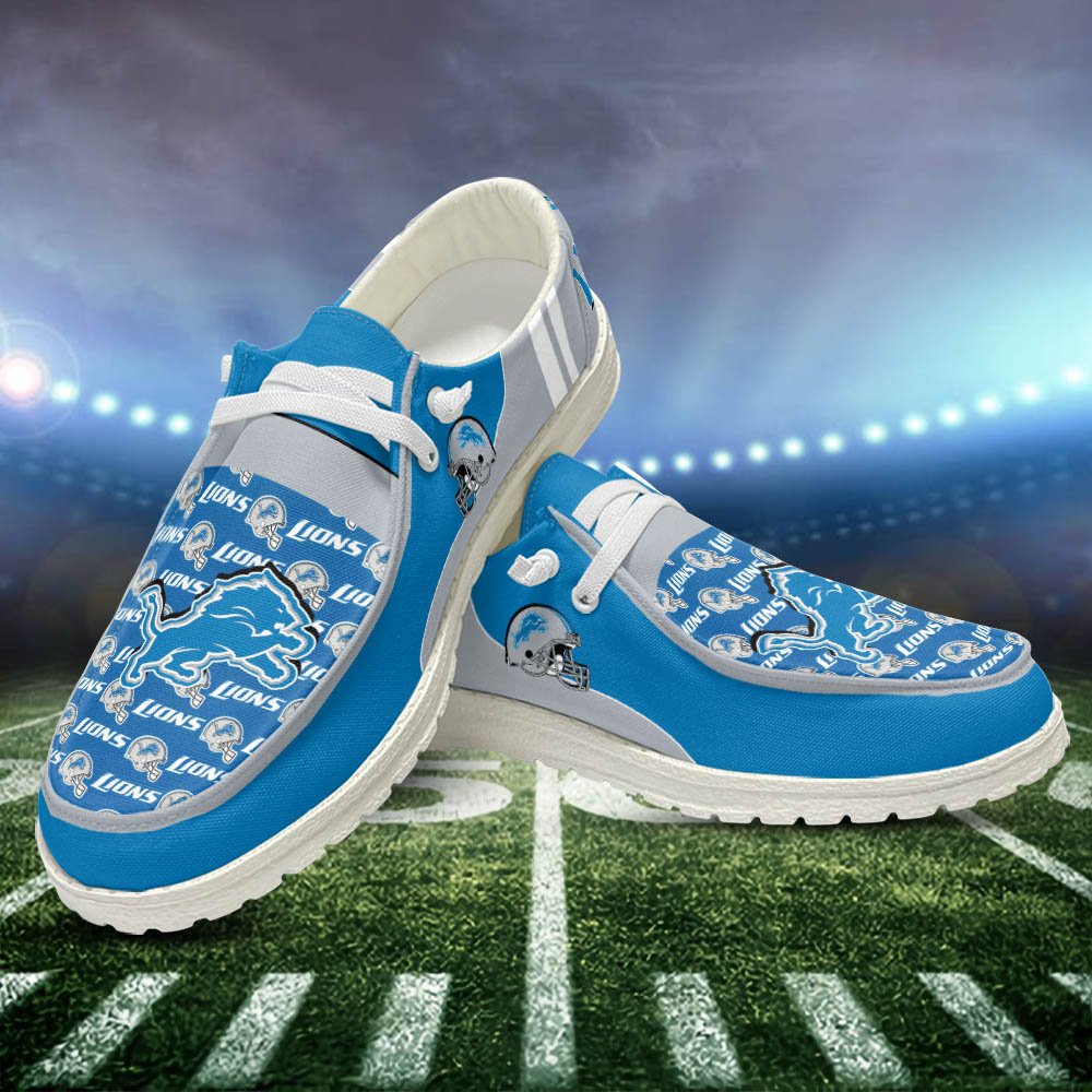 Detroit Lions Sport HD Shoes Custom Your Name, White HDs For Sport Fans, Sport Gifts ETHY-52552 HD Shoes 2024 Version