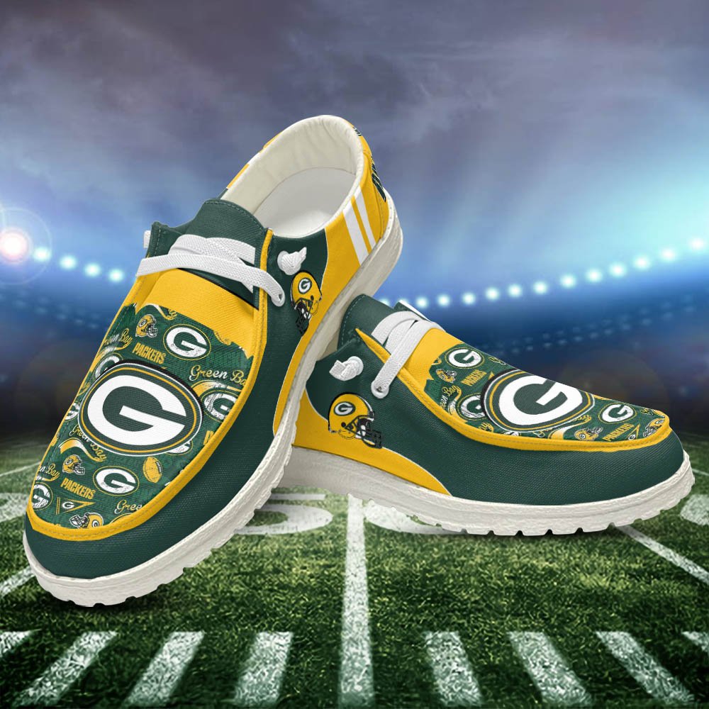 Green Bay Packers Sport HD Shoes Custom Your Name, White HDs For Sport Fans, Sport Gifts ETHY-52552 HD Shoes 2024 Version