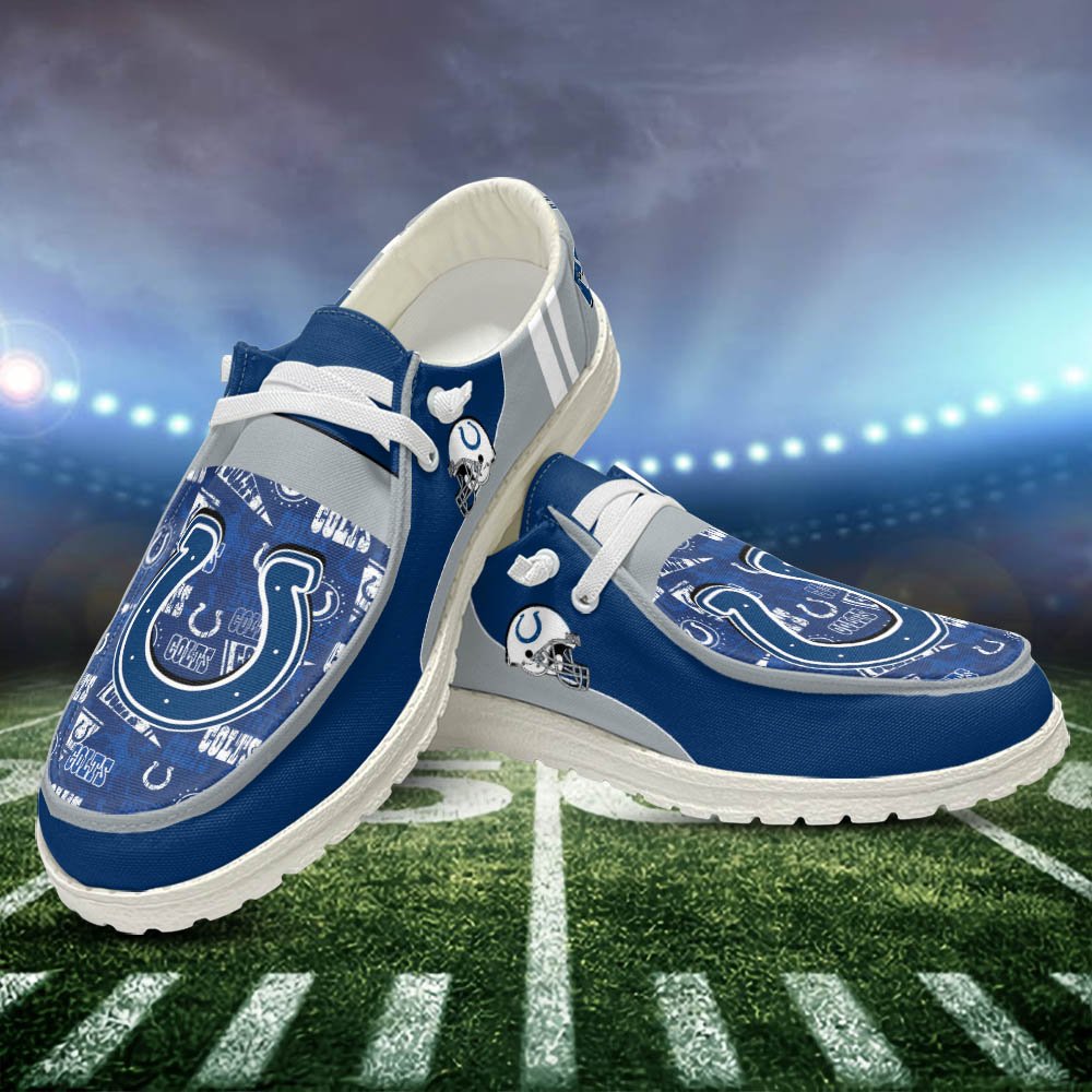 Indianapolis Colts Sport HD Shoes Custom Your Name, White HDs For Sport Fans, Sport Gifts ETHY-52552 HD Shoes 2024 Version