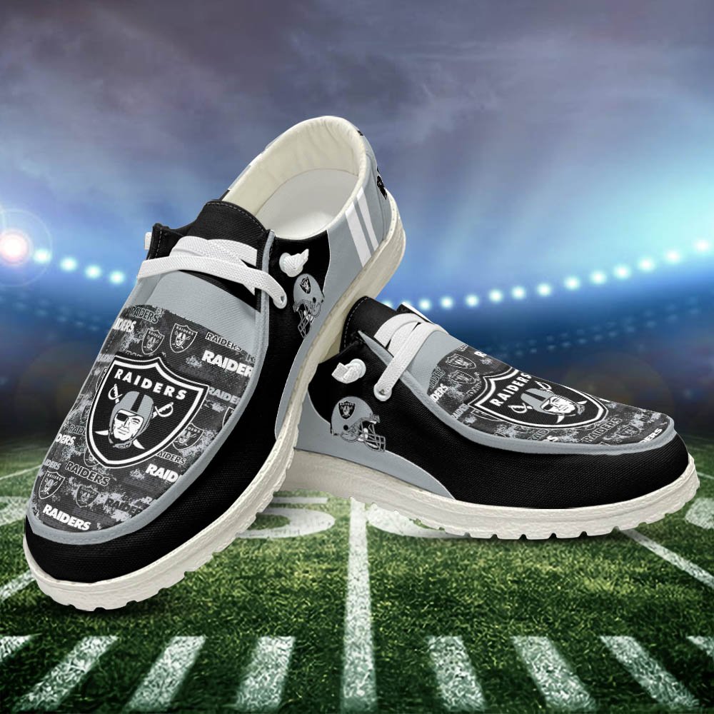 Las Vegas Raiders Sport HD Shoes Custom Your Name, White HDs For Sport Fans, Sport Gifts ETHY-52552 HD Shoes 2024 Version