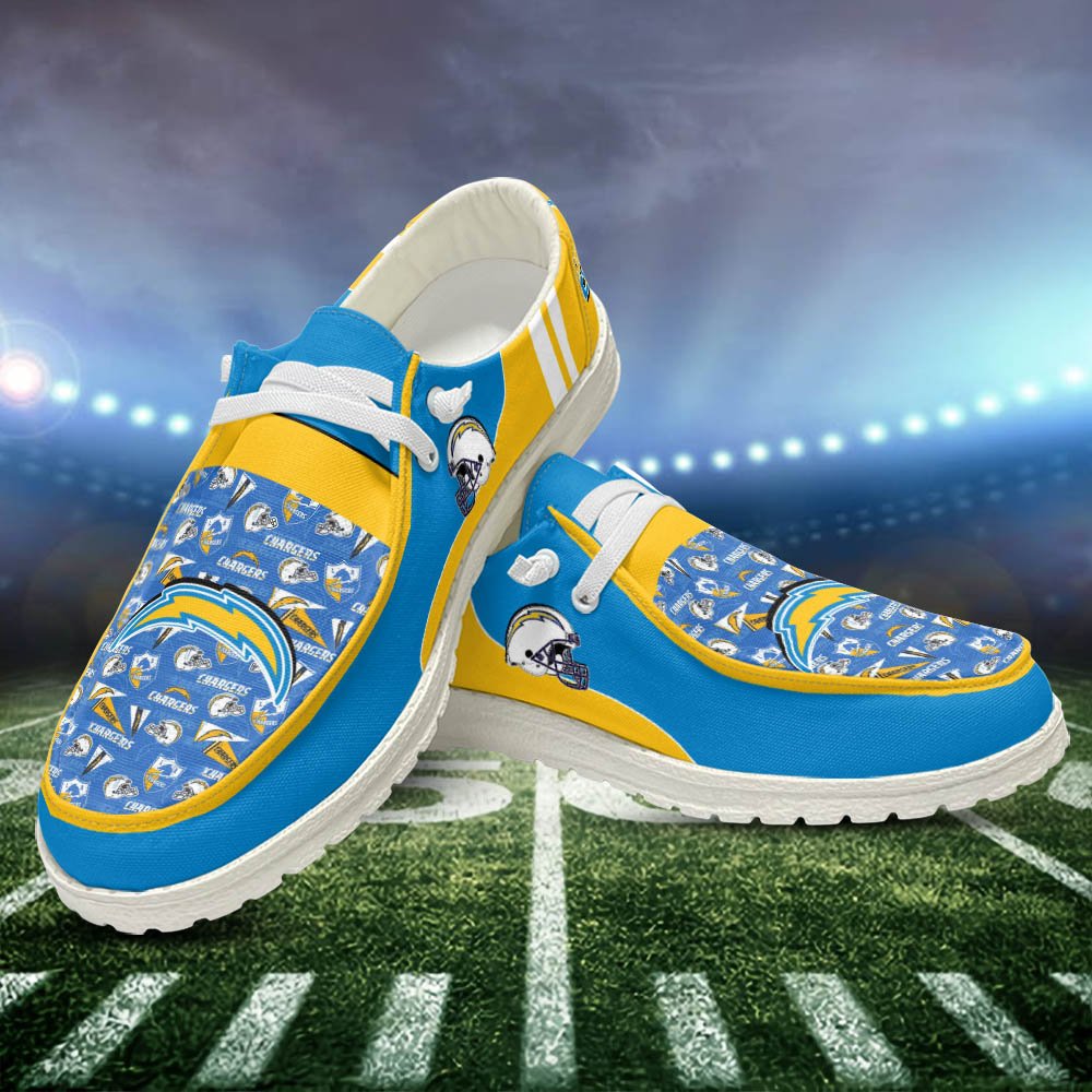 Los Angeles Chargers Sport HD Shoes Custom Your Name, White HDs For Sport Fans, Sport Gifts ETHY-52552 HD Shoes 2024 Version