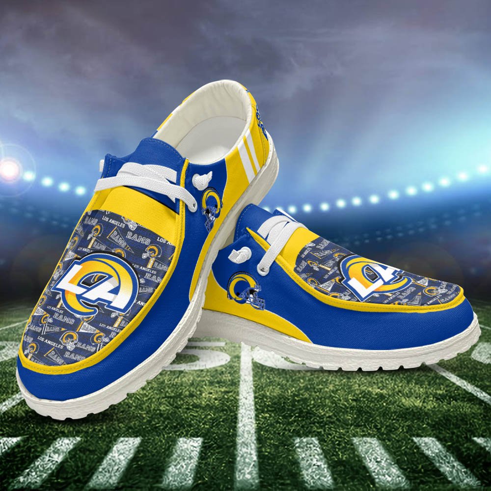 Los Angeles Rams Sport HD Shoes Custom Your Name, White HDs For Sport Fans, Sport Gifts ETHY-52552 HD Shoes 2024 Version