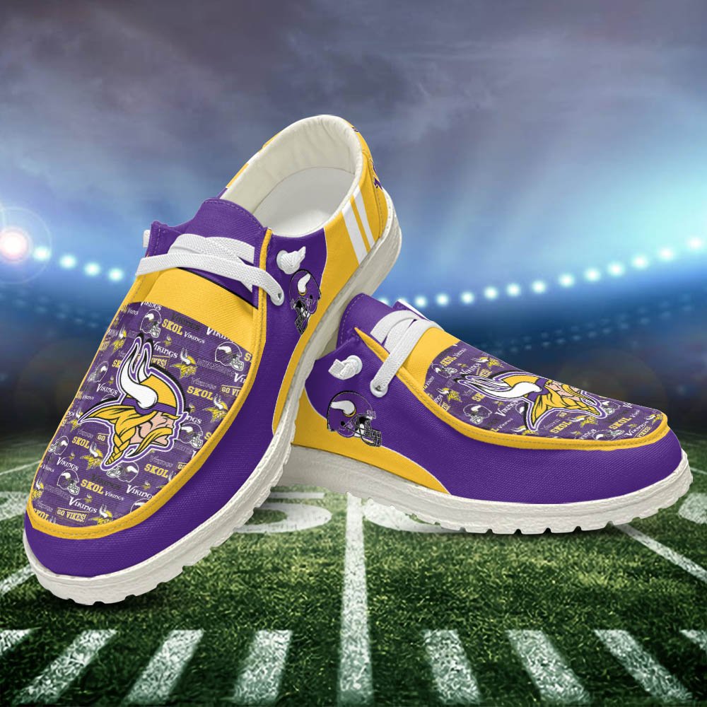 Minnesota Vikings Sport HD Shoes Custom Your Name, White HDs For Sport Fans, Sport Gifts ETHY-52552 HD Shoes 2024 Version