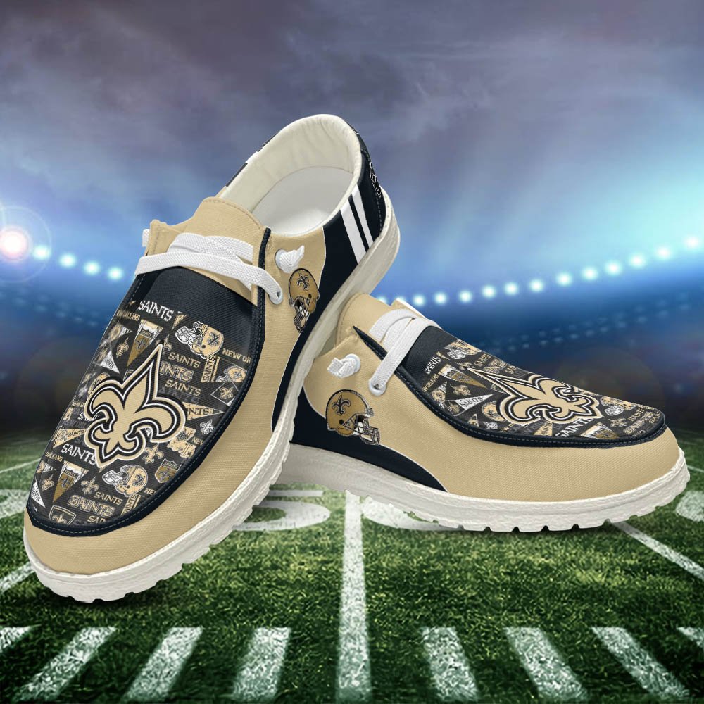 New Orleans Saints Sport HD Shoes Custom Your Name, White HDs For Sport Fans, Sport Gifts ETHY-52552 HD Shoes 2024 Version