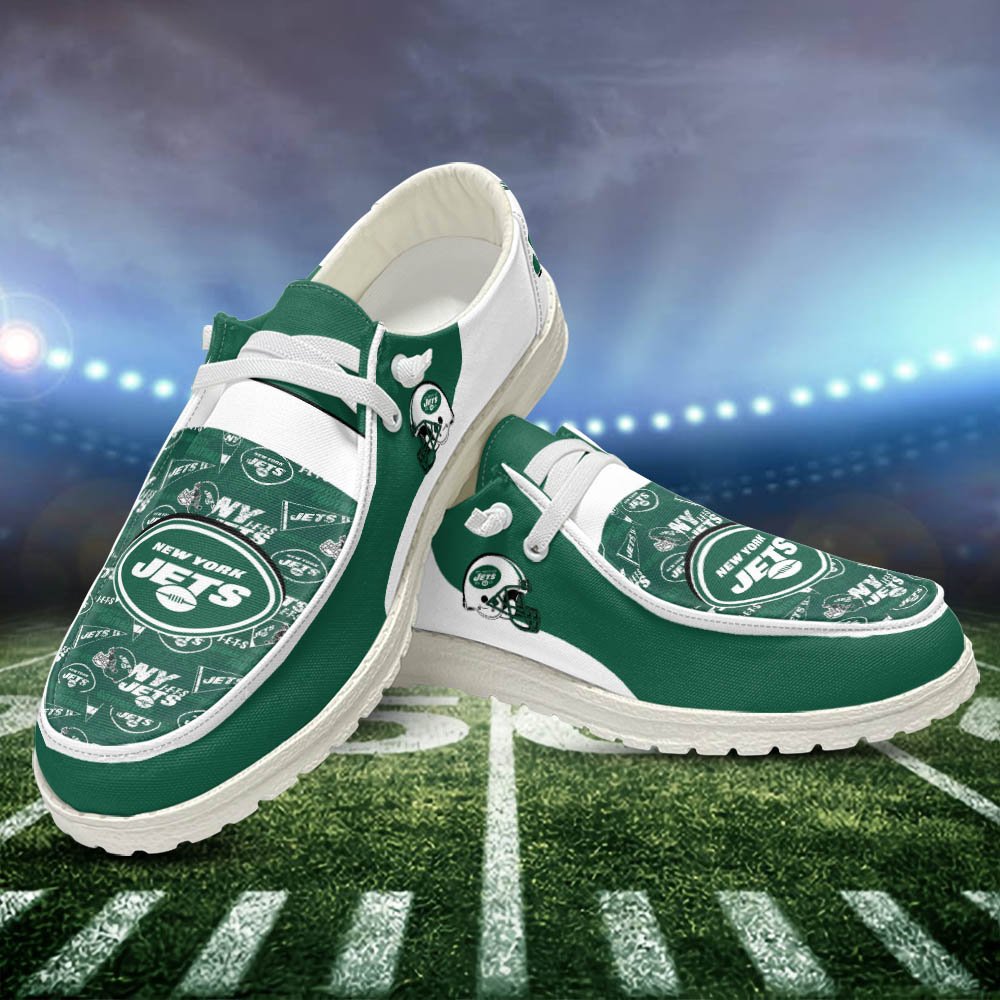 New York Jets Sport HD Shoes Custom Your Name, White HDs For Sport Fans, Sport Gifts ETHY-52552 HD Shoes 2024 Version