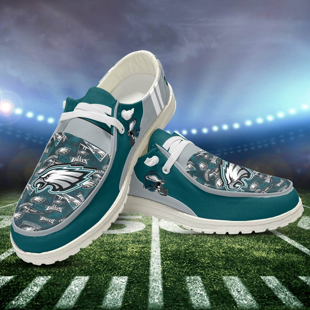 Philadelphia Eagles Sport HD Shoes Custom Your Name, White HDs For Sport Fans, Sport Gifts ETHY-52552 HD Shoes 2024 Version