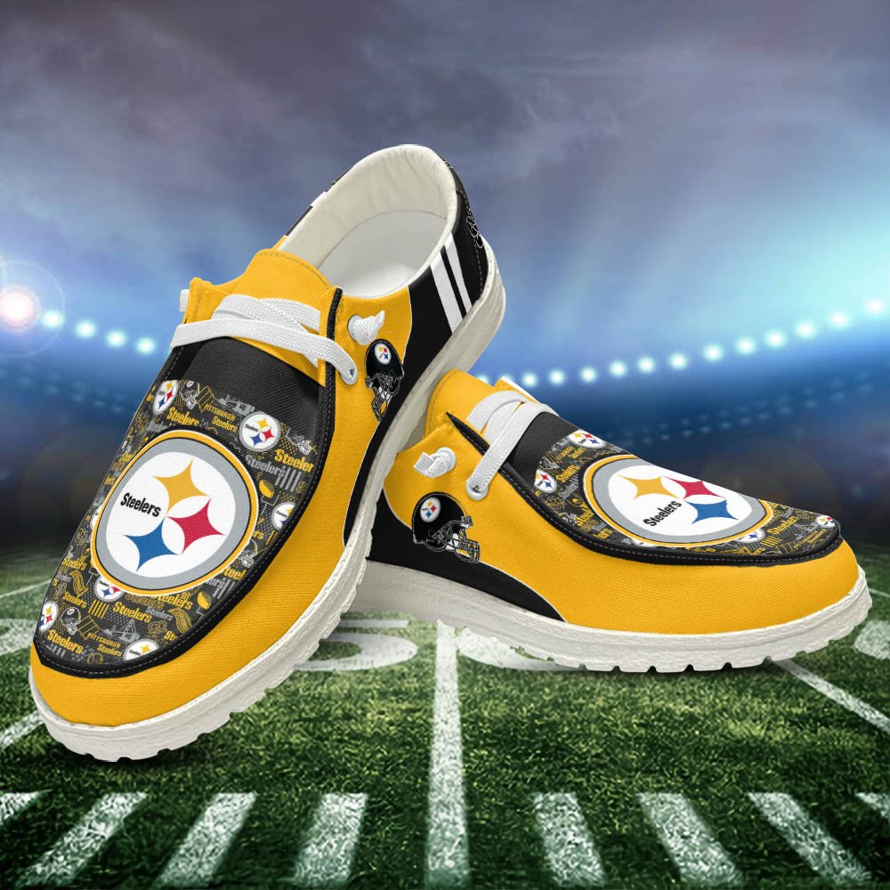 Pittsburgh Steelers Sport HD Shoes Custom Your Name, White HDs For Sport Fans, Sport Gifts ETHY-52552 HD Shoes 2024 Version