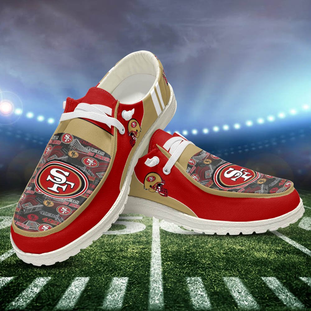 San Francisco 49ers Sport HD Shoes Custom Your Name, White HDs For Sport Fans, Sport Gifts ETHY-52552 HD Shoes 2024 Version