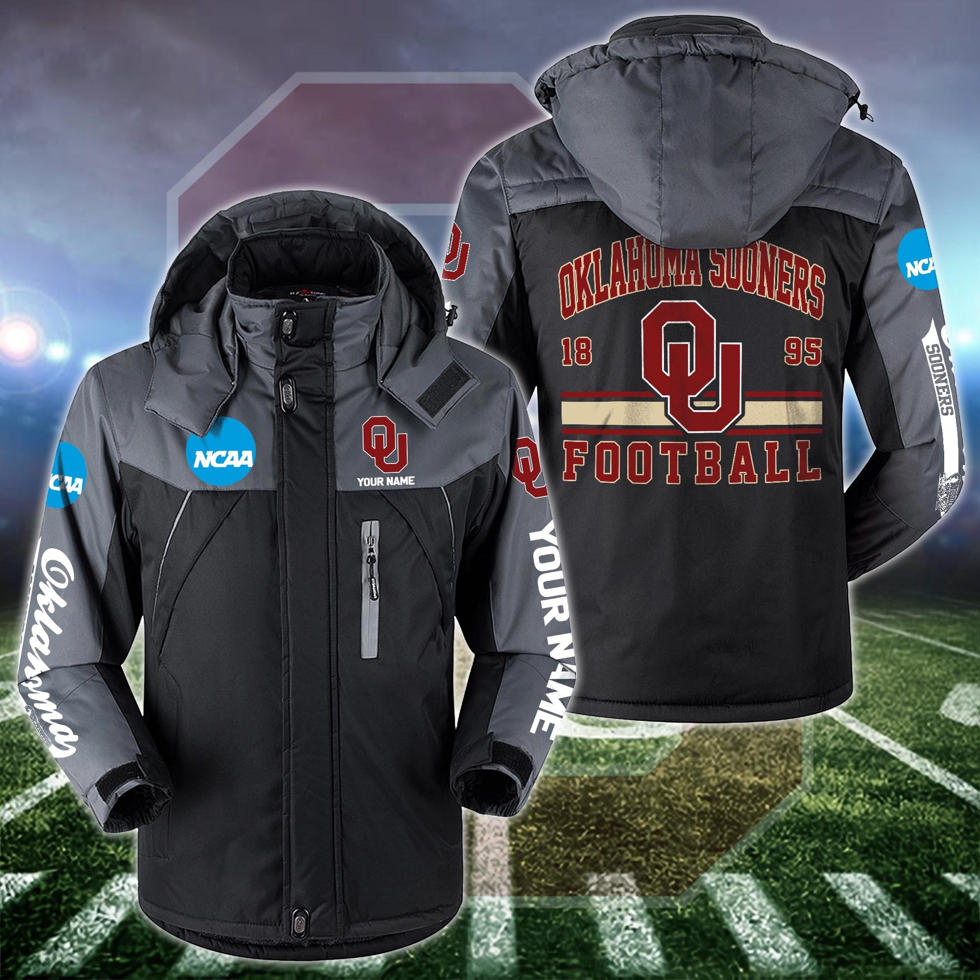 Oklahoma Sooners Windbraker Jacket Custom Your Name, Sport Jacket, FootBall Fan Gifts EHIVM-53361