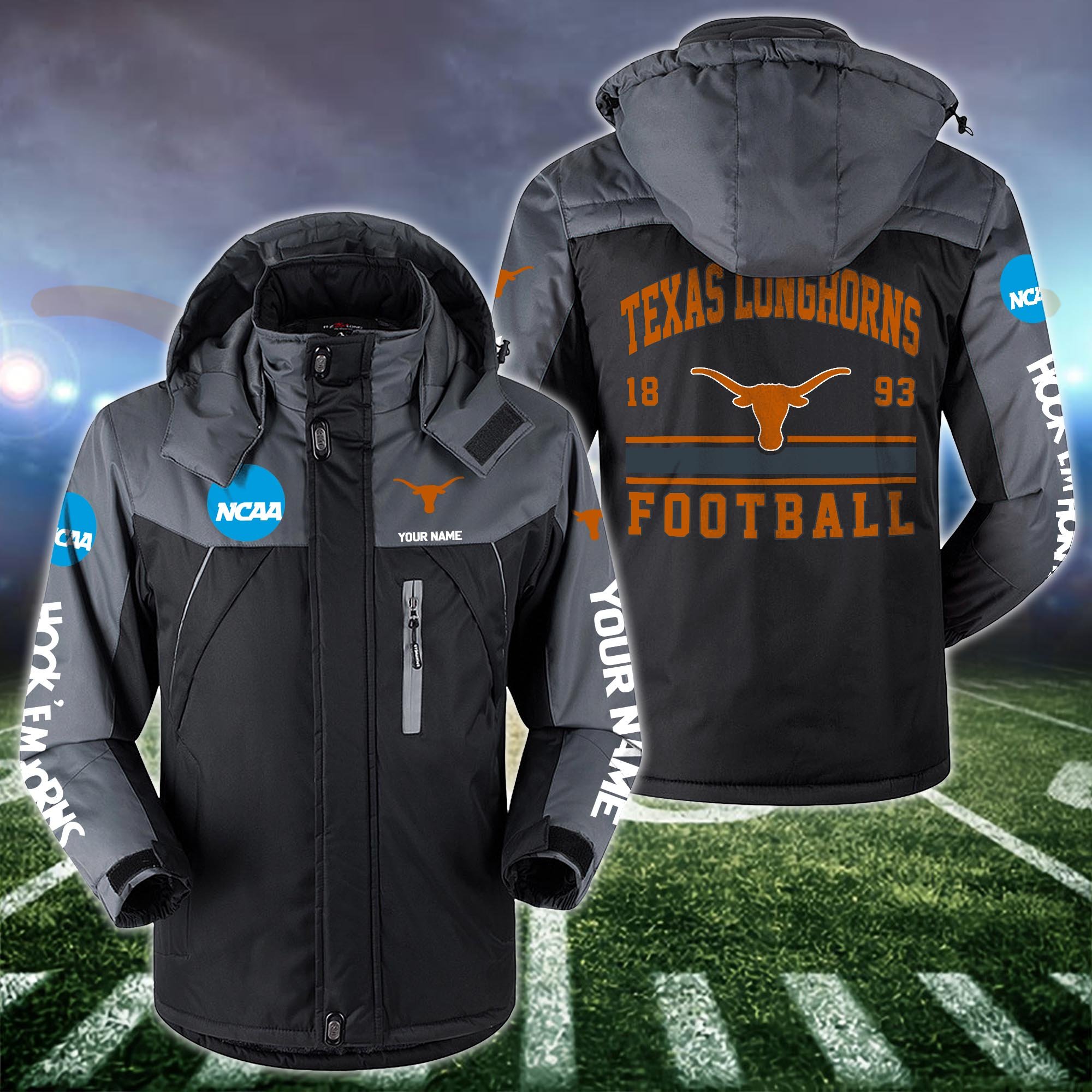 Texas Longhorns Windbraker Jacket Custom Your Name, Sport Jacket, FootBall Fan Gifts EHIVM-53361