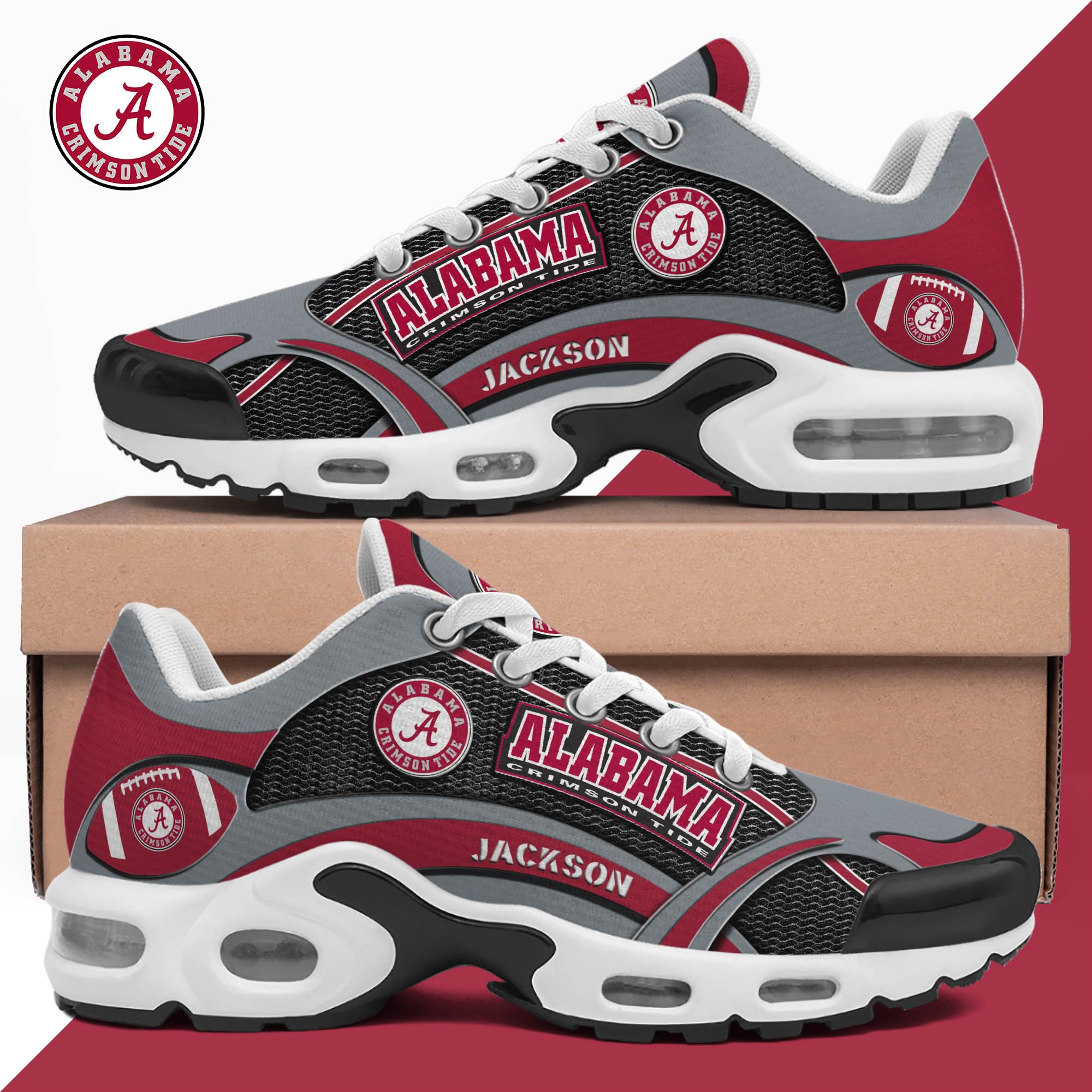 Alabama Crimson Tide Team TN Shoes Custom Name, Shoes For Sport Lovers, Sport Gifts ETHY-61889