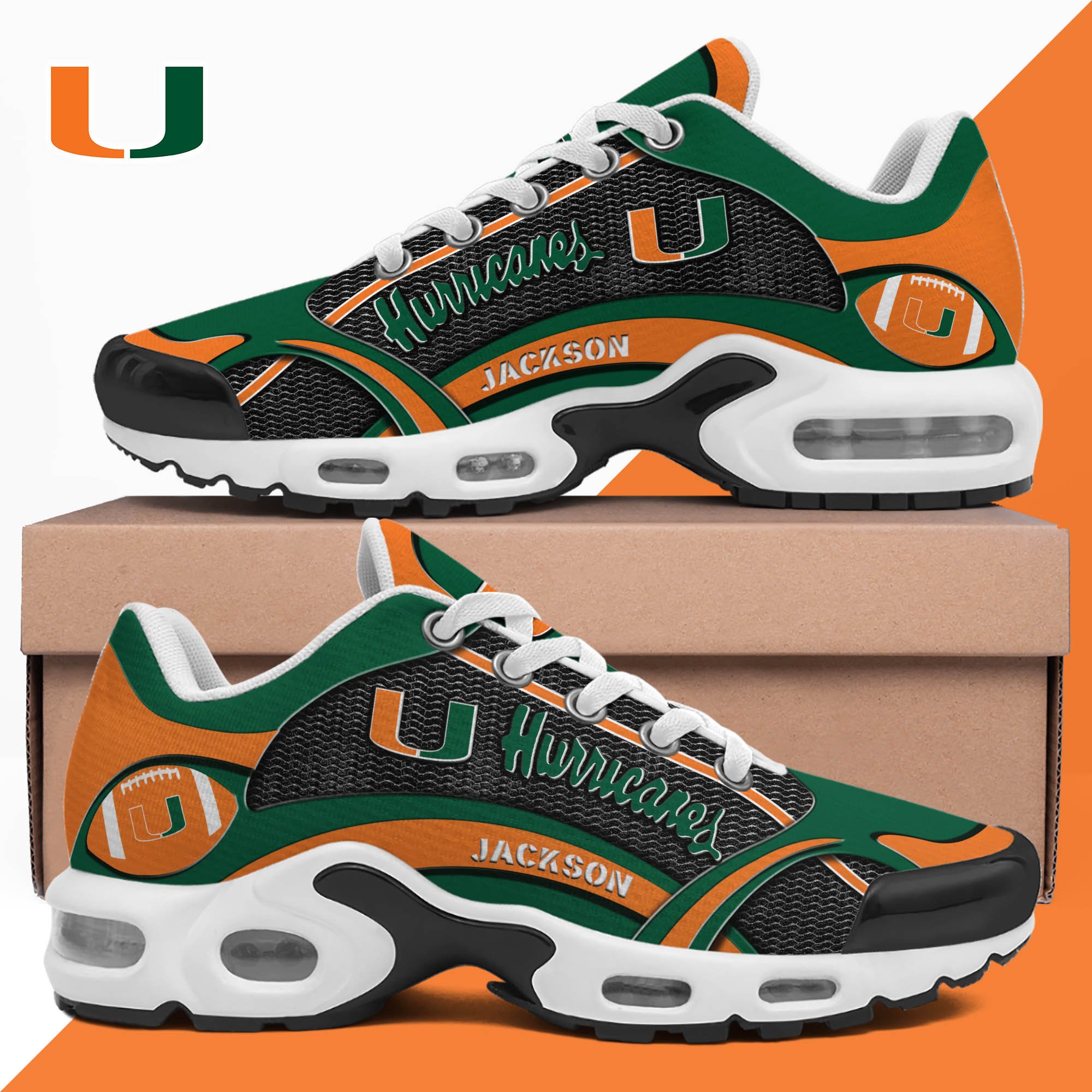 Miami Hurricanes Team TN Shoes Custom Name, Shoes For Sport Lovers, Sport Gifts ETHY-61889