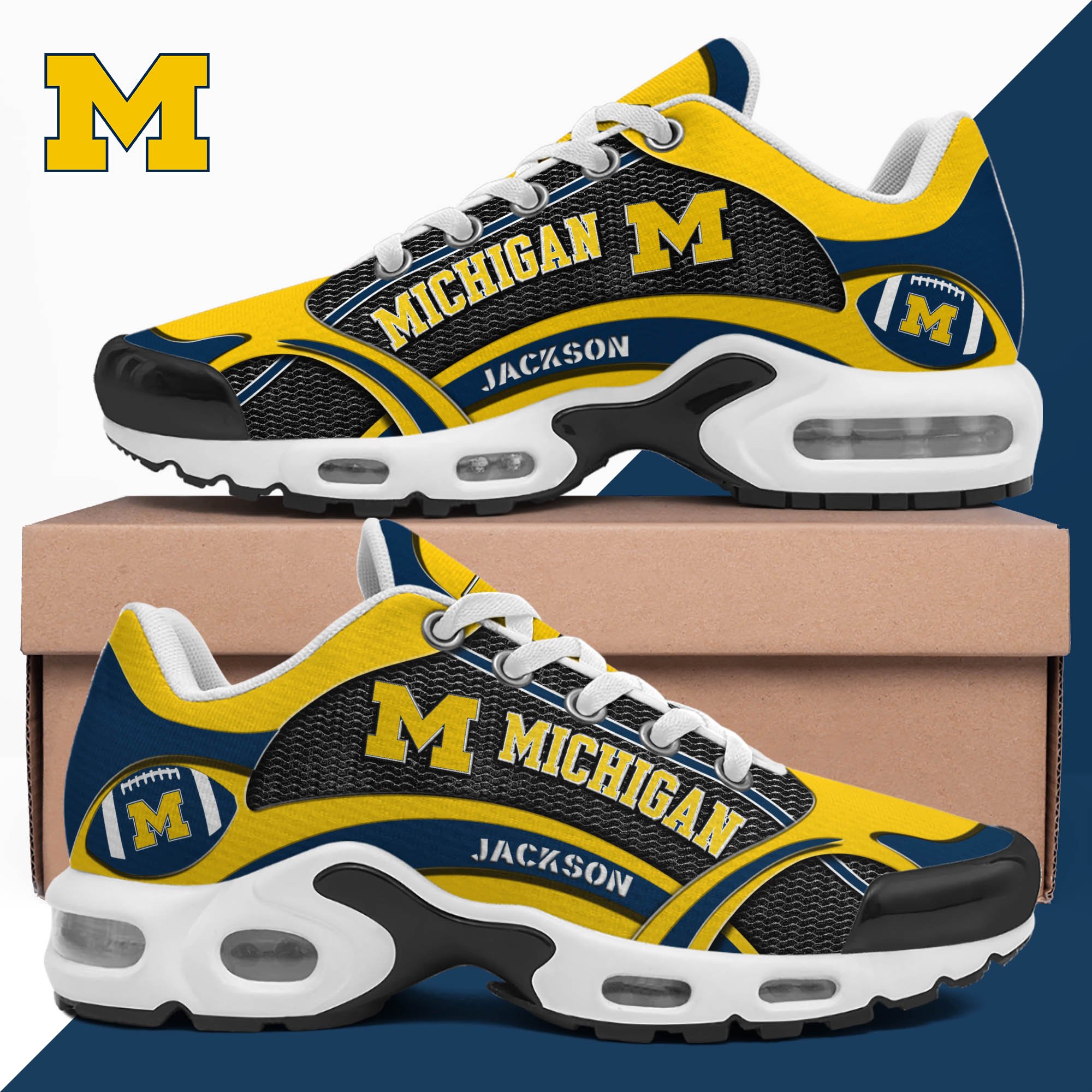 Michigan Wolverines Team TN Shoes Custom Name, Shoes For Sport Lovers, Sport Gifts ETHY-61889