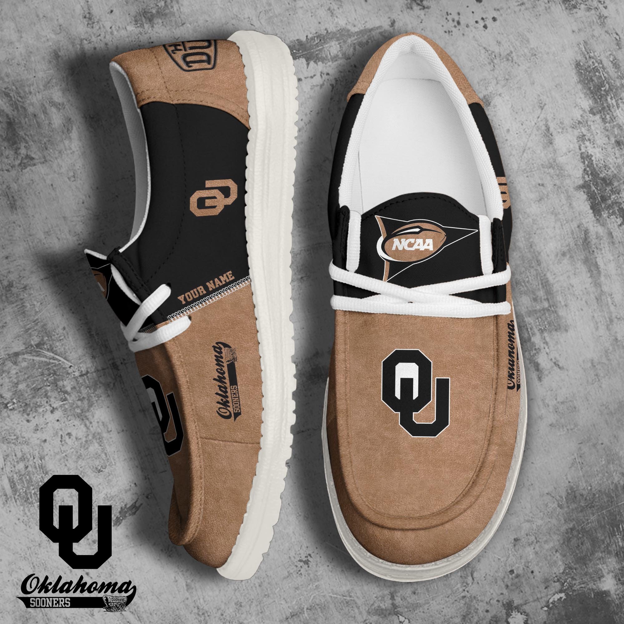 Oklahoma Sooners Football Hey Dude Canvas Loafer Shoes 2024 Version Custom Your Name, Sport Shoes For Fan, Fan Gifts ETRG-61846