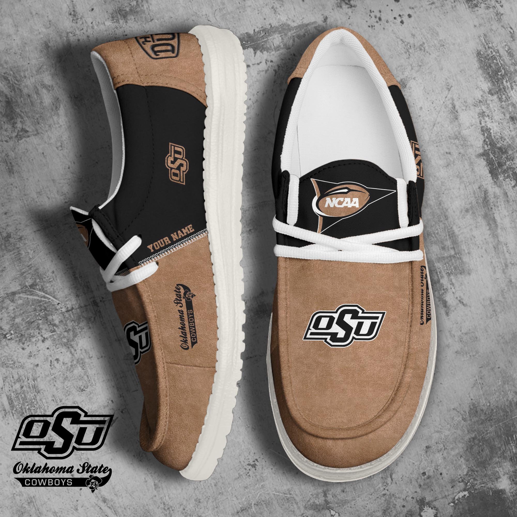 Oklahoma State Cowboys Football Hey Dude Canvas Loafer Shoes 2024 Version Custom Your Name, Sport Shoes For Fan, Fan Gifts ETRG-61846