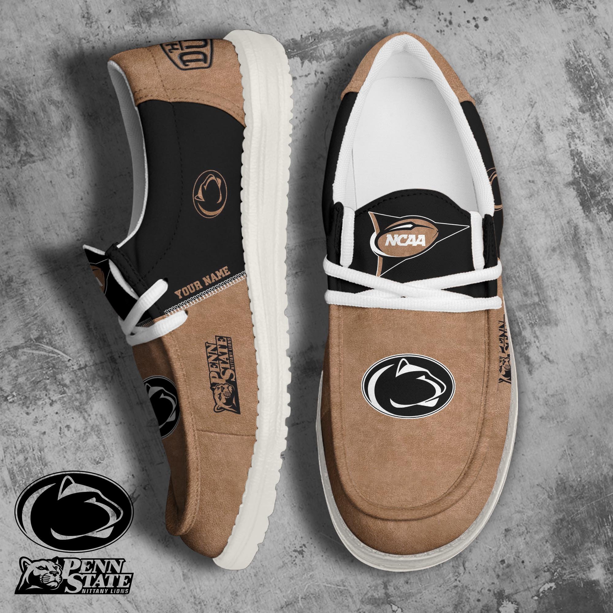 Penn State Nittany Lions Football Hey Dude Canvas Loafer Shoes 2024 Version Custom Your Name, Sport Shoes For Fan, Fan Gifts ETRG-61846