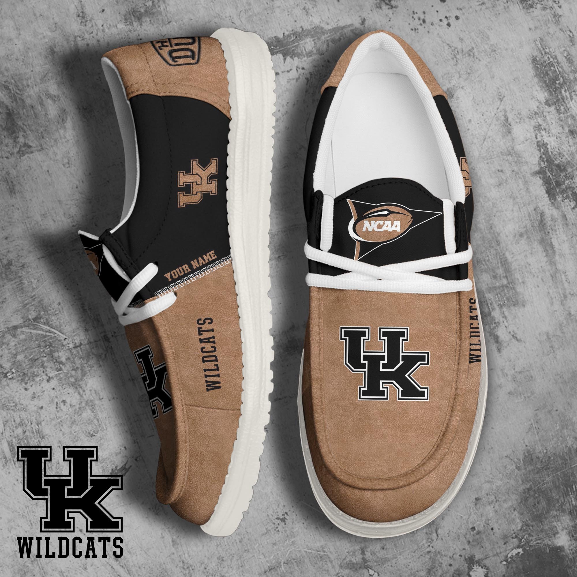 Kentucky Wildcats Football Hey Dude Canvas Loafer Shoes 2024 Version Custom Your Name, Sport Shoes For Fan, Fan Gifts ETRG-61846