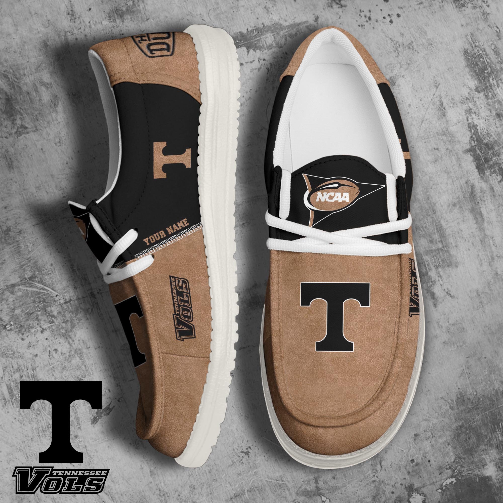 Tennessee Volunteers Football Hey Dude Canvas Loafer Shoes 2024 Version Custom Your Name, Sport Shoes For Fan, Fan Gifts ETRG-61846