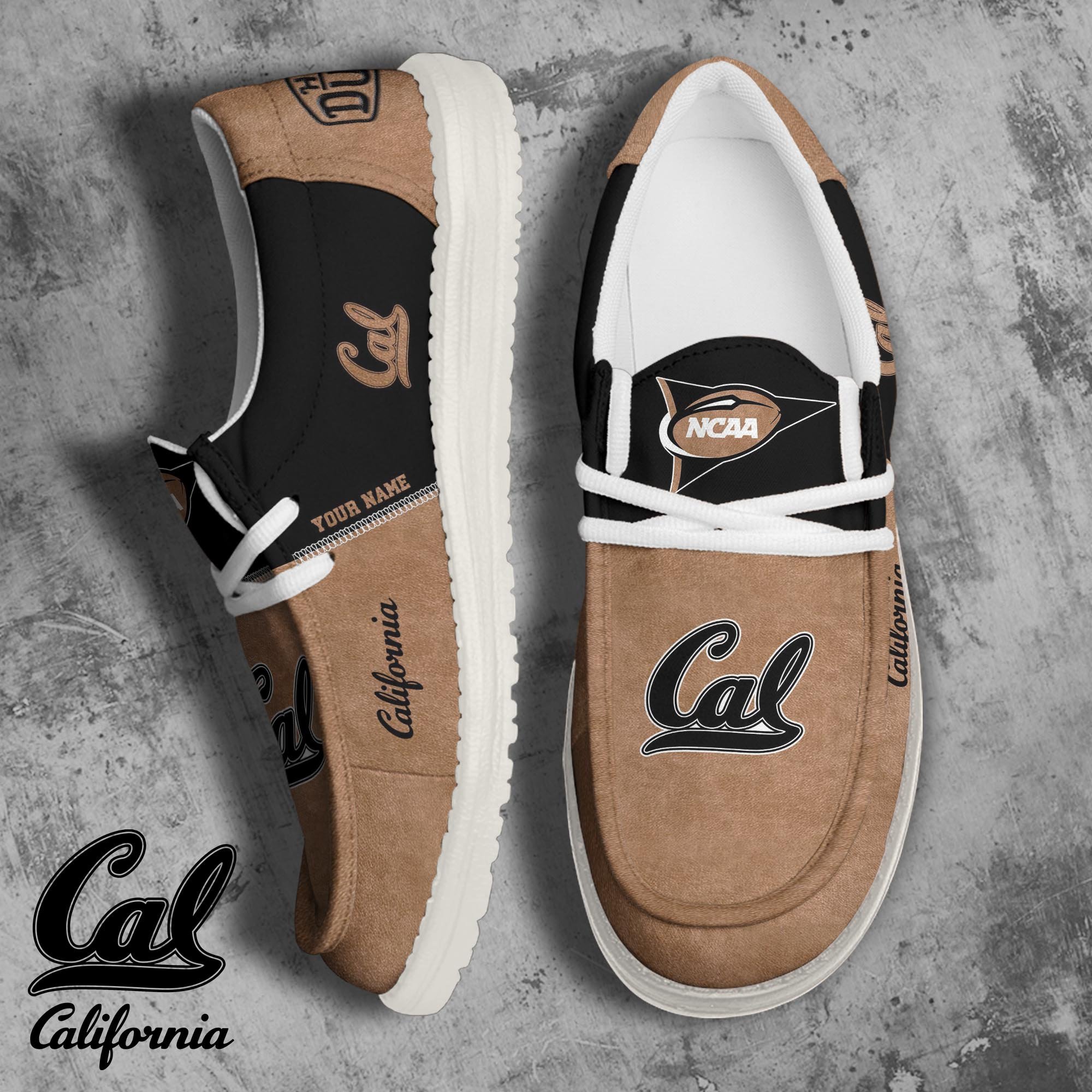 California Golden Bears Football Hey Dude Canvas Loafer Shoes 2024 Version Custom Your Name, Sport Shoes For Fan, Fan Gifts ETRG-61846