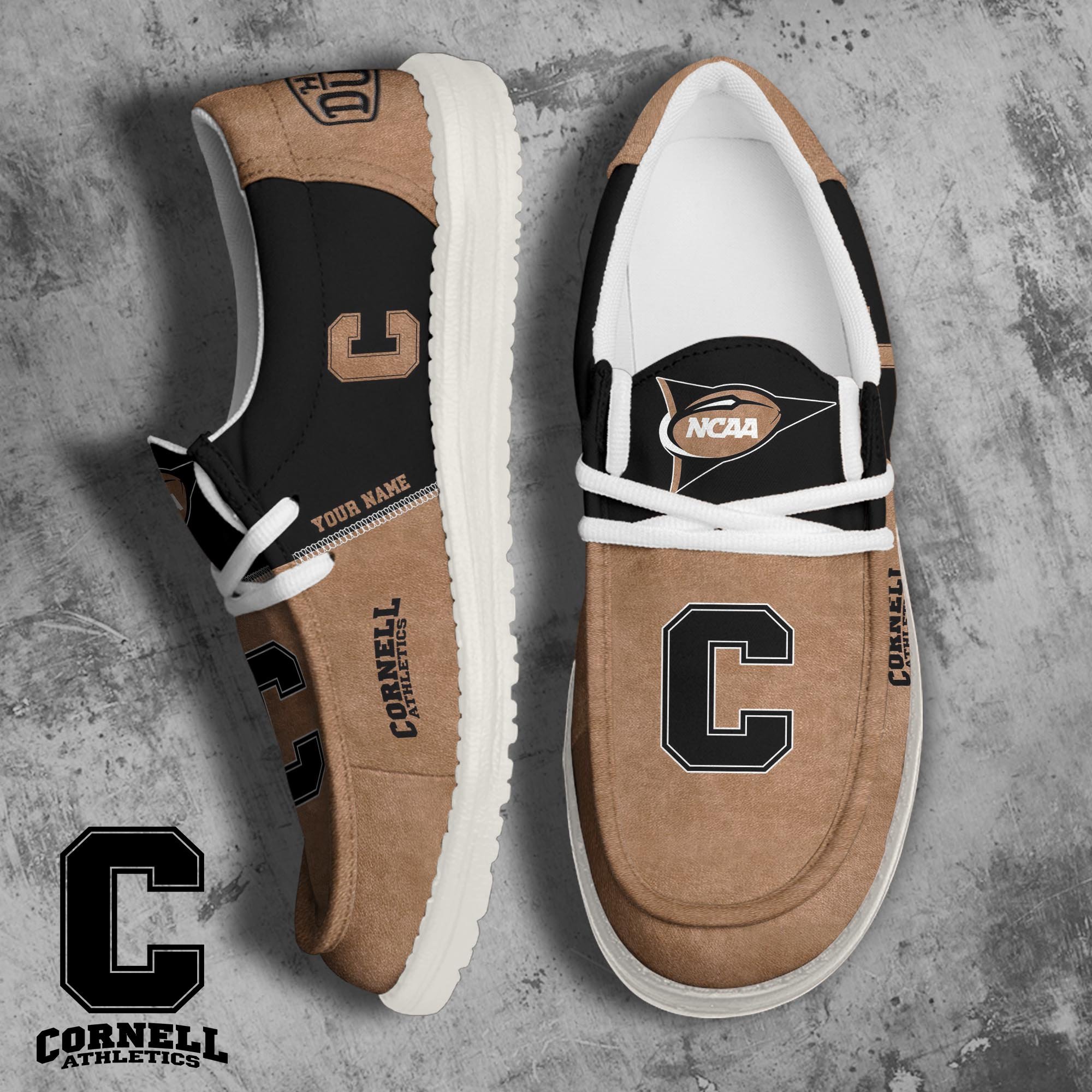 Cornell Big Red Football Hey Dude Canvas Loafer Shoes 2024 Version Custom Your Name, Sport Shoes For Fan, Fan Gifts ETRG-61846