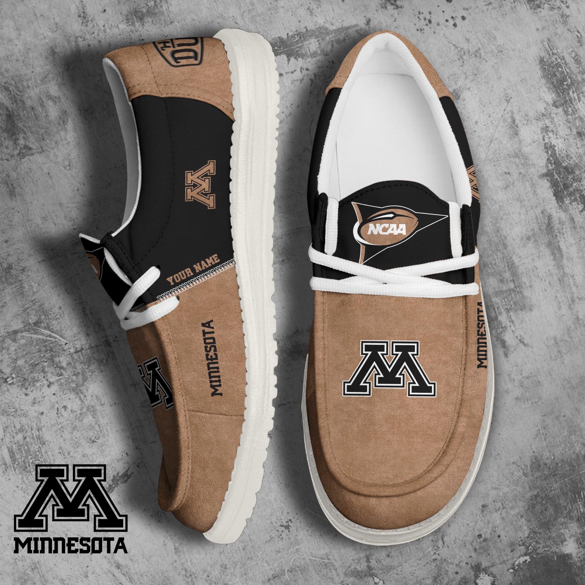 Minnesota Golden Gophers Football Hey Dude Canvas Loafer Shoes 2024 Version Custom Your Name, Sport Shoes For Fan, Fan Gifts ETRG-61846