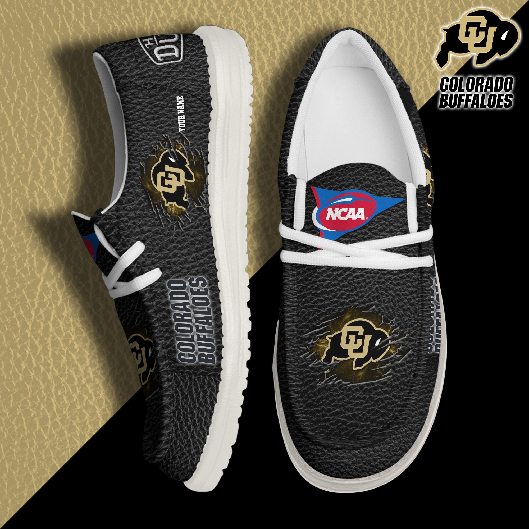 Colorado Buffaloes Hey Dude Canvas Loafer Shoes 2024 Version Custom Your Name, Sport Shoes For Lovers, Sport Team Shoes ETRG-61855