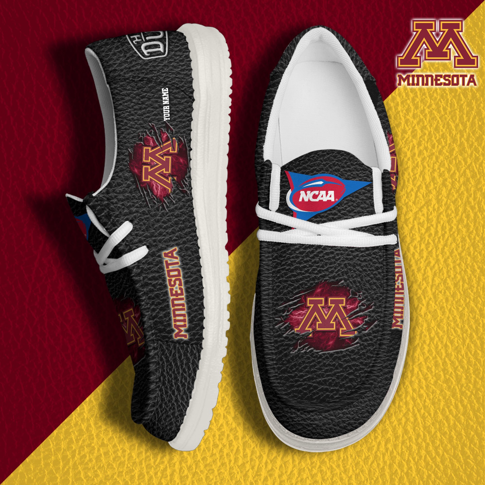 Minnesota Golden Gophers Hey Dude Canvas Loafer Shoes 2024 Version Custom Your Name, Sport Shoes For Lovers, Sport Team Shoes ETRG-61855