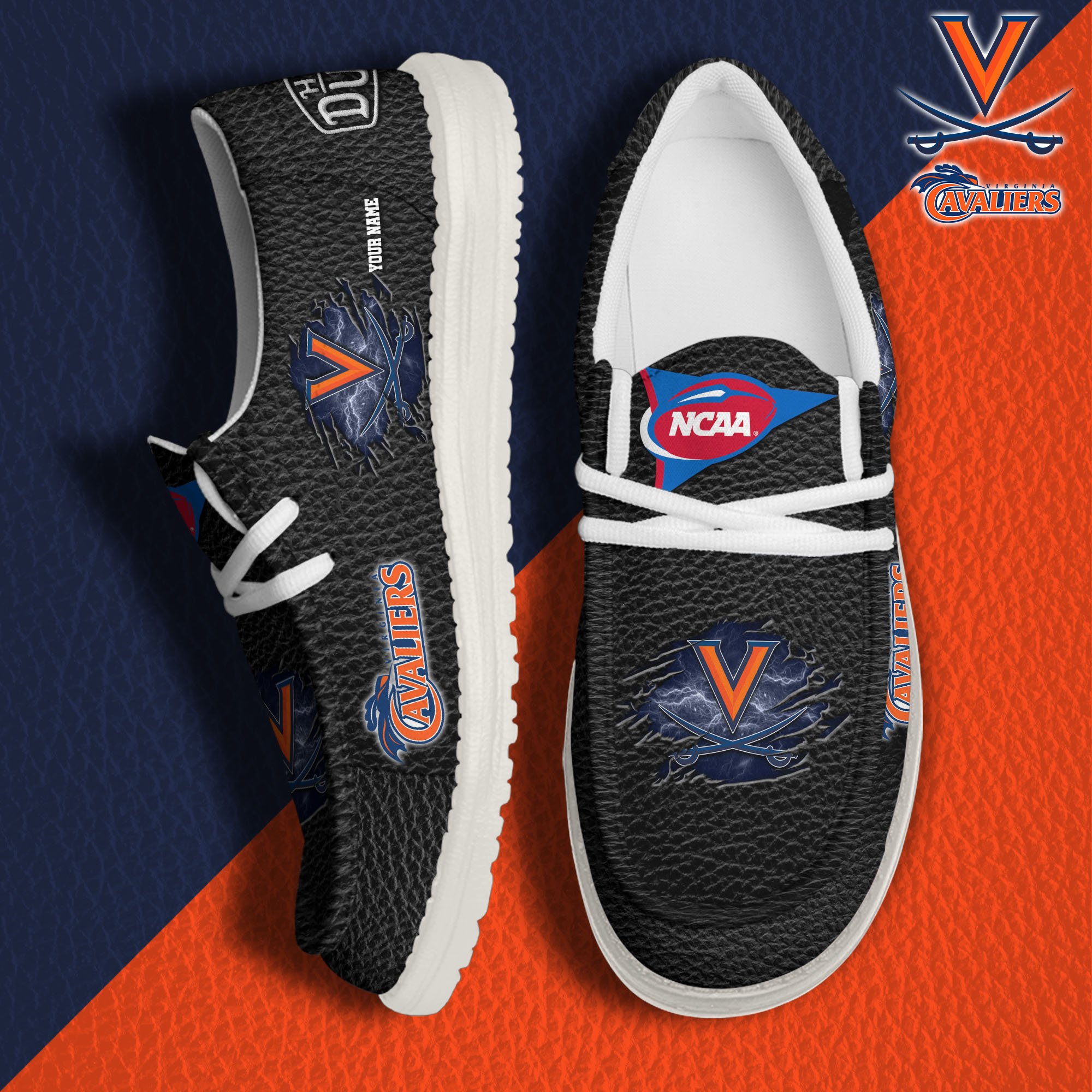 Virginia Cavaliers Hey Dude Canvas Loafer Shoes 2024 Version Custom Your Name, Sport Shoes For Lovers, Sport Team Shoes ETRG-61855