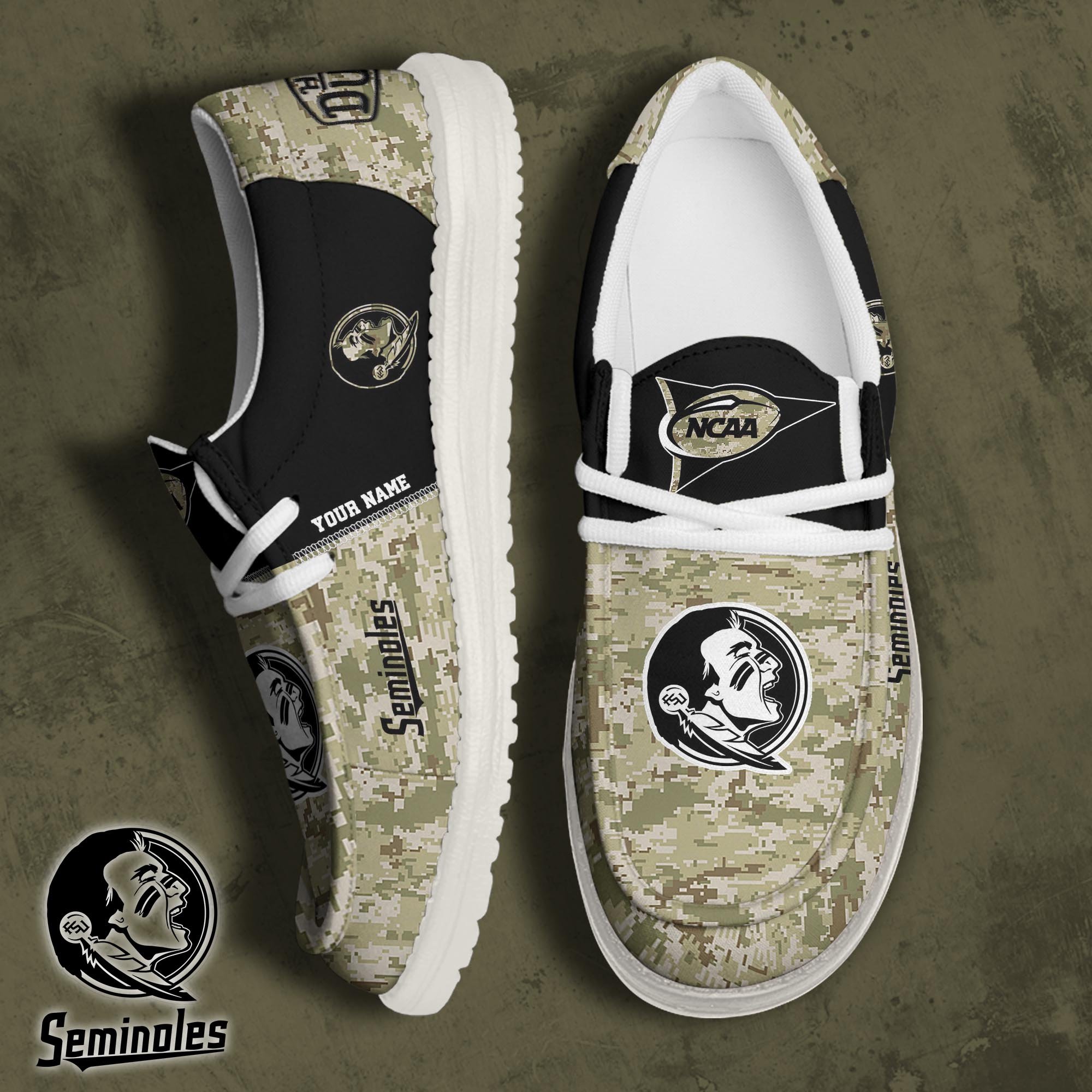 Florida State Seminoles Football Hey Dude Canvas Loafer Shoes 2024 Version Custom Your Name, Sport Shoes For Fan, Fan Gifts ETRG-61868