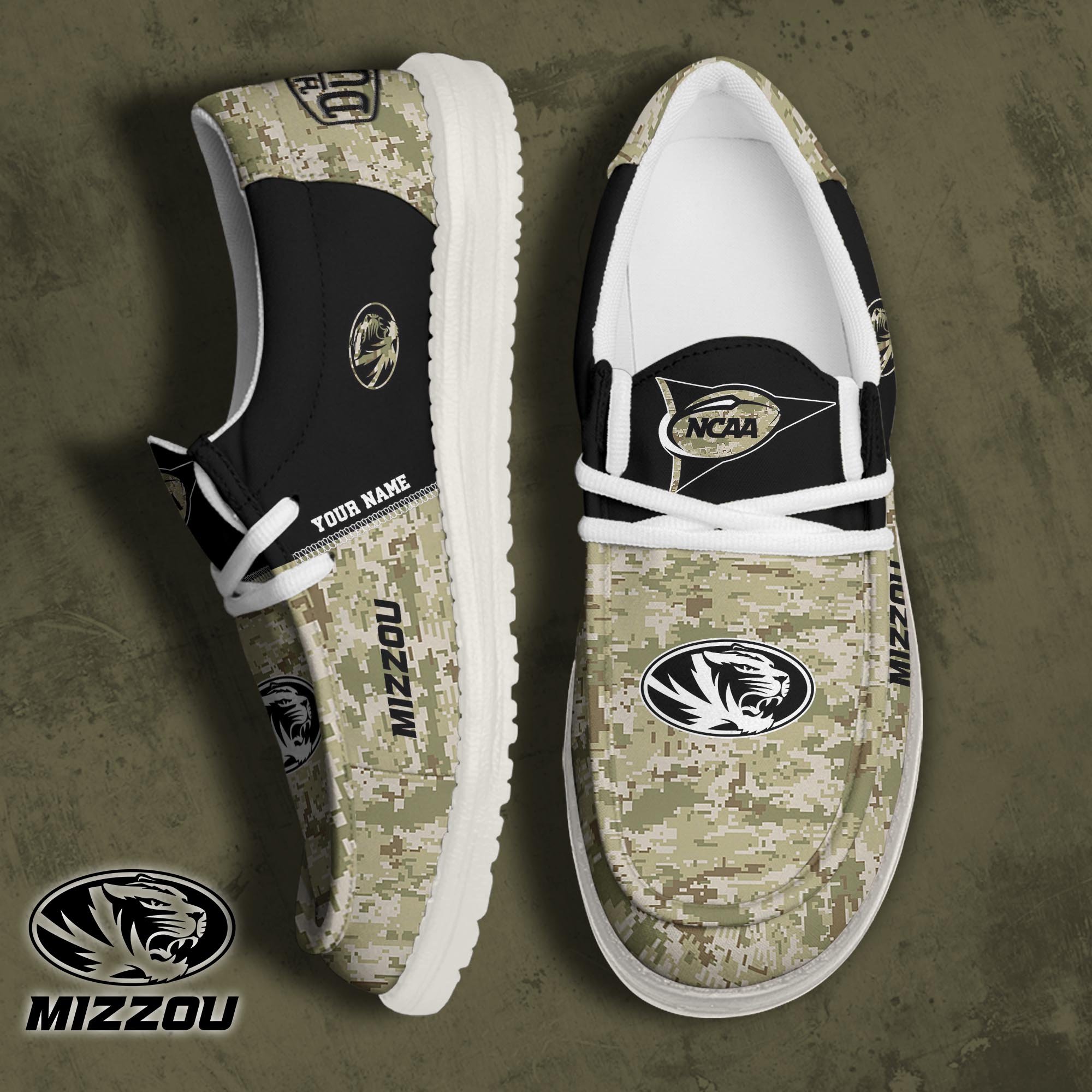 Missouri Tigers Football Hey Dude Canvas Loafer Shoes 2024 Version Custom Your Name, Sport Shoes For Fan, Fan Gifts ETRG-61868