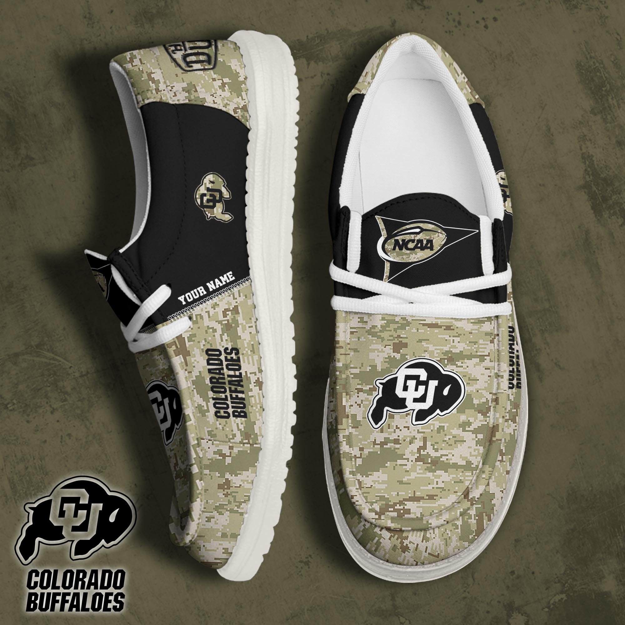 Colorado Buffaloes Football Hey Dude Canvas Loafer Shoes 2024 Version Custom Your Name, Sport Shoes For Fan, Fan Gifts ETRG-61868