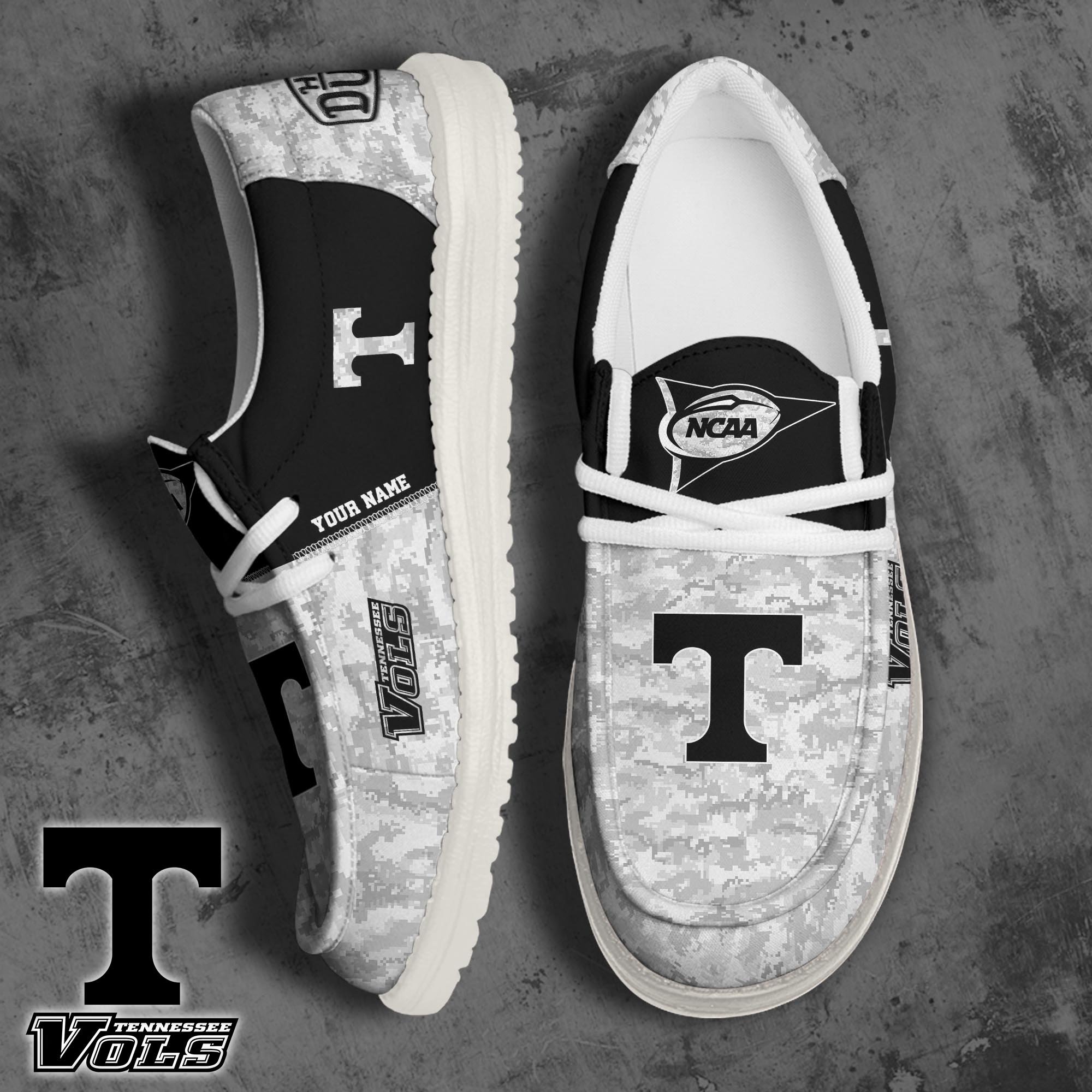 Tennessee Volunteers Football Hey Dude Canvas Loafer Shoes 2024 Version Custom Your Name, Sport Shoes For Fan, Fan Gifts ETRG-61869