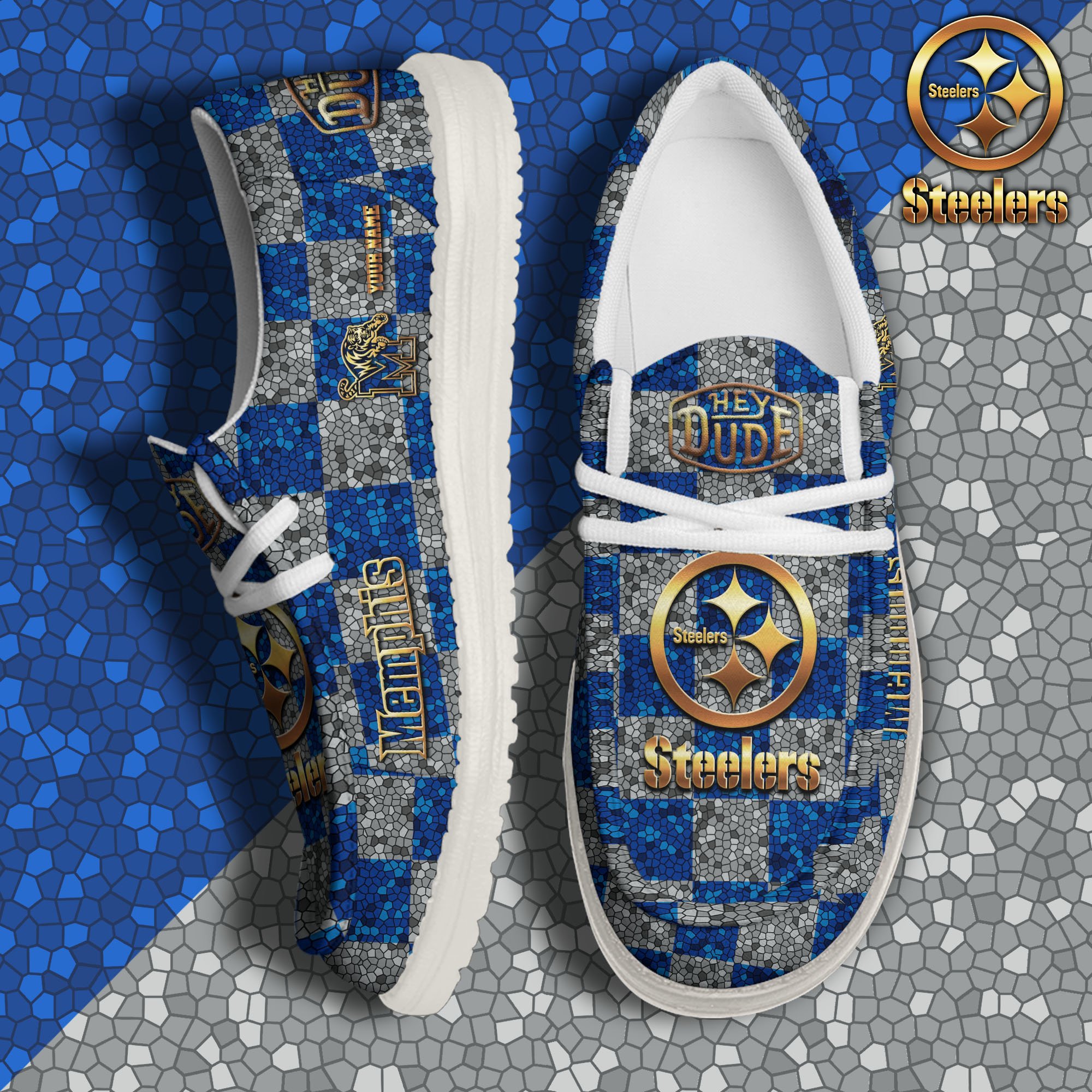 Memphis Tigers Hey Dude Canvas Loafer Shoes 2024 Version Custom Your Name, Football Shoes For Fans, Sport Gifts ETRG-61887