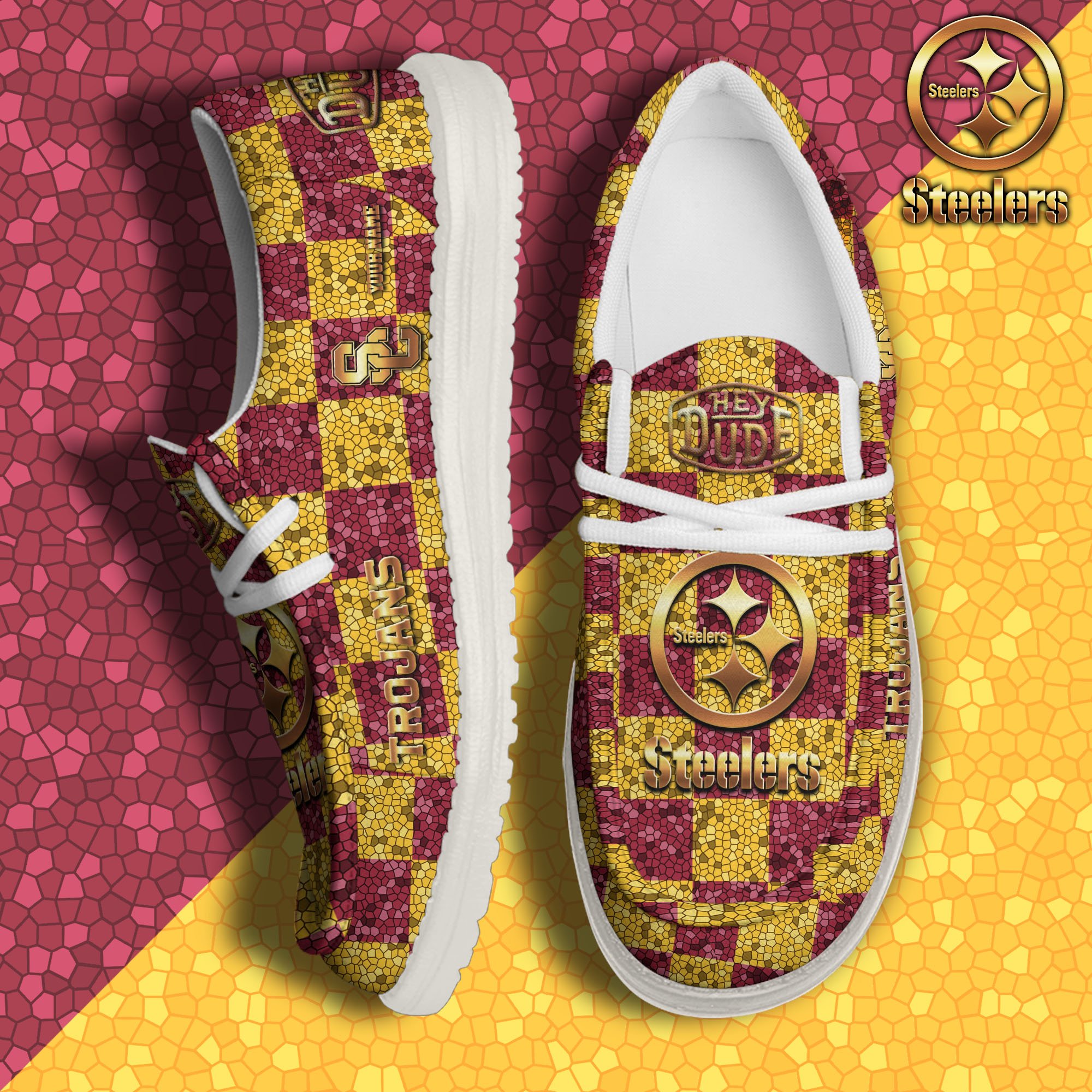 USC Trojans Hey Dude Canvas Loafer Shoes 2024 Version Custom Your Name, Football Shoes For Fans, Sport Gifts ETRG-61887