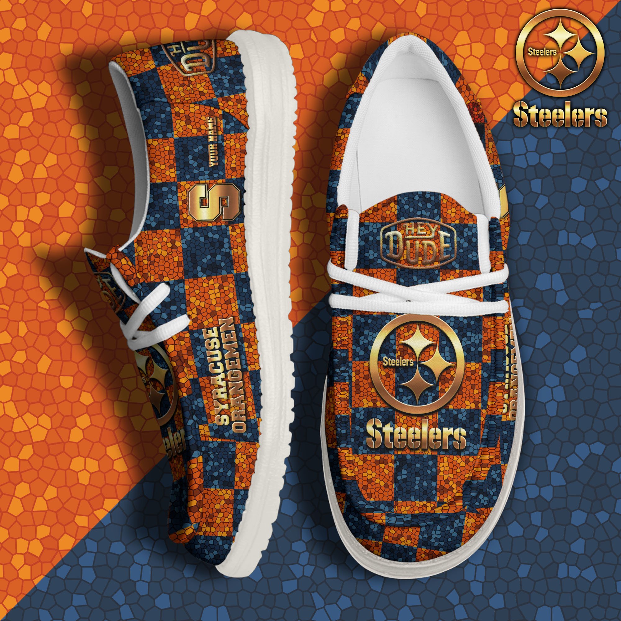 Syracuse Orange Hey Dude Canvas Loafer Shoes 2024 Version Custom Your Name, Football Shoes For Fans, Sport Gifts ETRG-61887