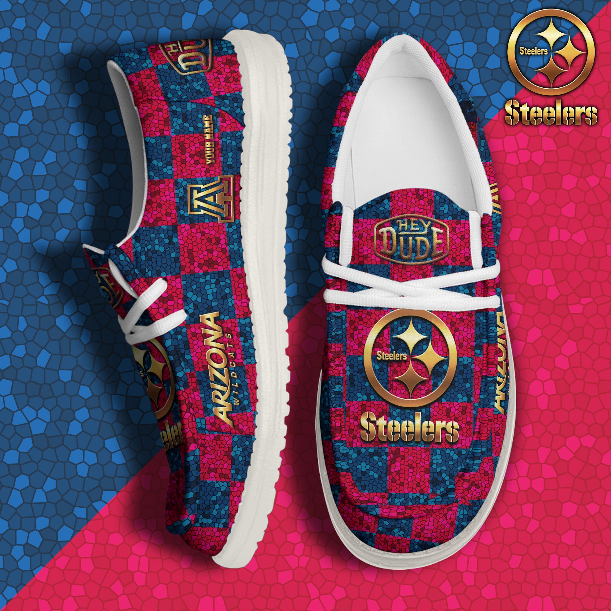 Arizona Wildcats Hey Dude Canvas Loafer Shoes 2024 Version Custom Your Name, Football Shoes For Fans, Sport Gifts ETRG-61887