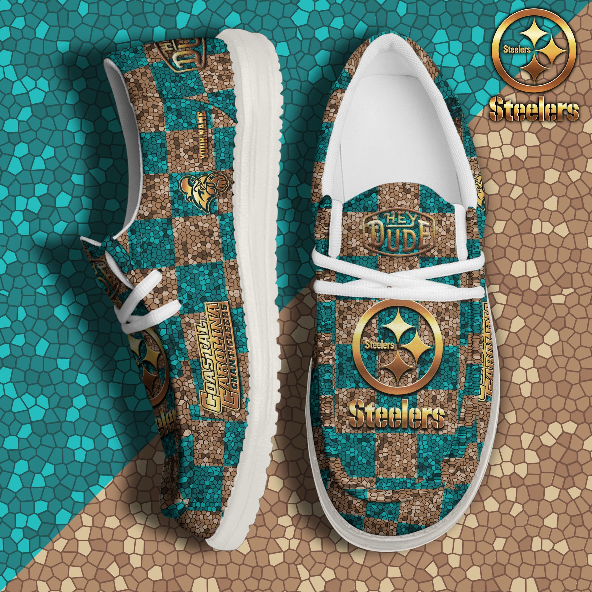 Coastal Carolina Chanticleers Hey Dude Canvas Loafer Shoes 2024 Version Custom Your Name, Football Shoes For Fans, Sport Gifts ETRG-61887