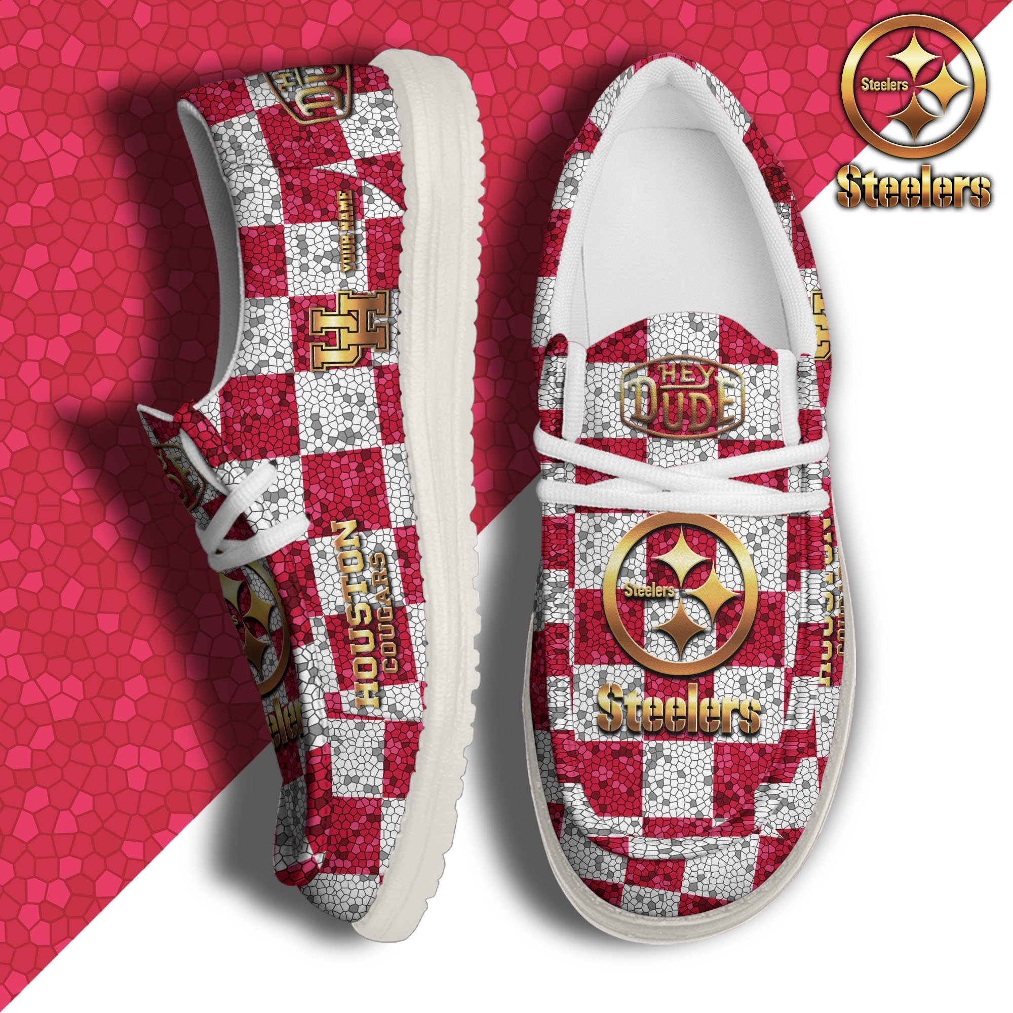 Houston Cougars Hey Dude Canvas Loafer Shoes 2024 Version Custom Your Name, Football Shoes For Fans, Sport Gifts ETRG-61887