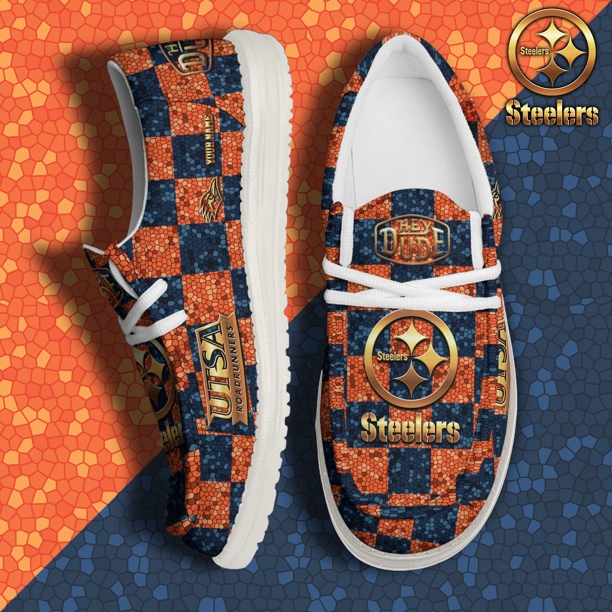 UTSA Roadrunners Hey Dude Canvas Loafer Shoes 2024 Version Custom Your Name, Football Shoes For Fans, Sport Gifts ETRG-61887