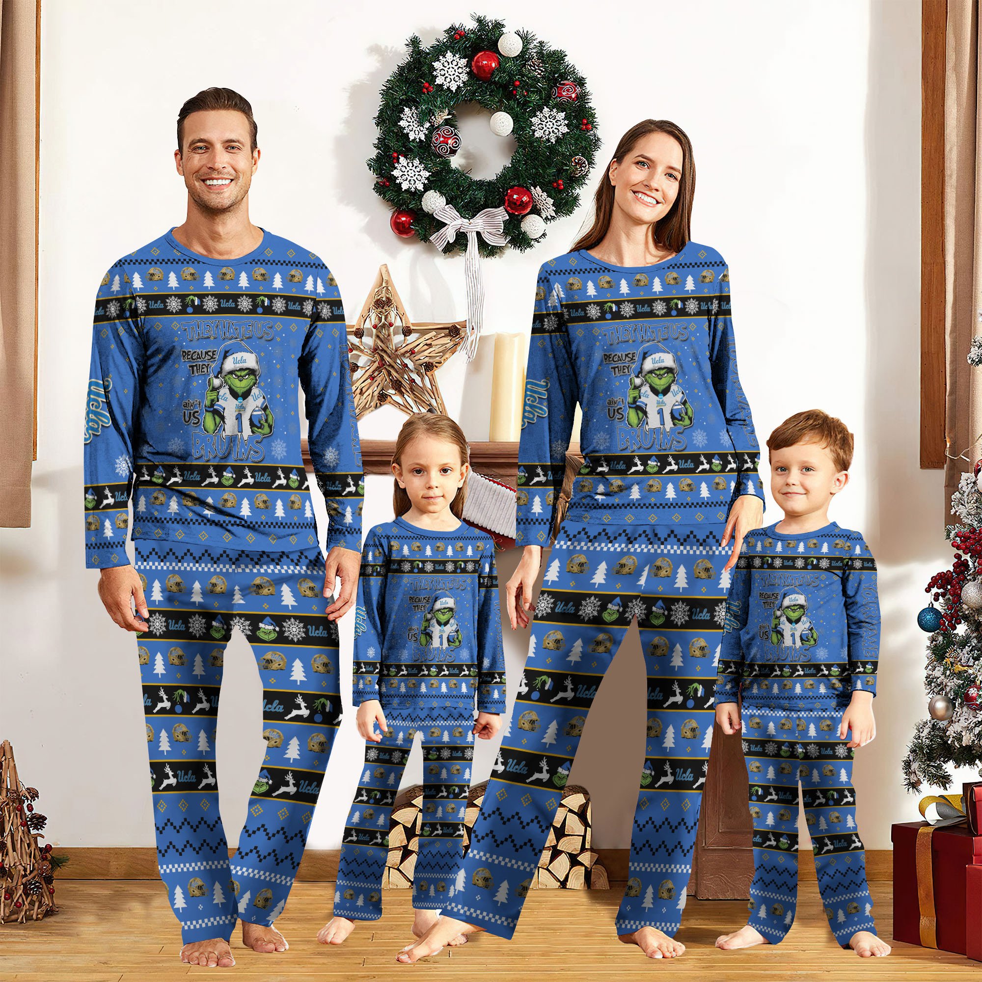 UCLA Bruins Sport Pajamas 2024 Version Custom Your Name, Family Pajamas Set, Christmas Gifts, Gifts For Lovers ETRG-61933