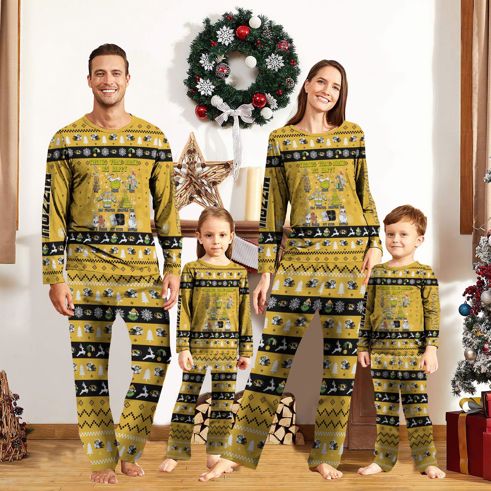 Missouri Tigers Christmas Pajamas 2024 Version Custom Your Name, Sport Pajamas, Family Pajamas, Gifts For Christmas ETRG-61968