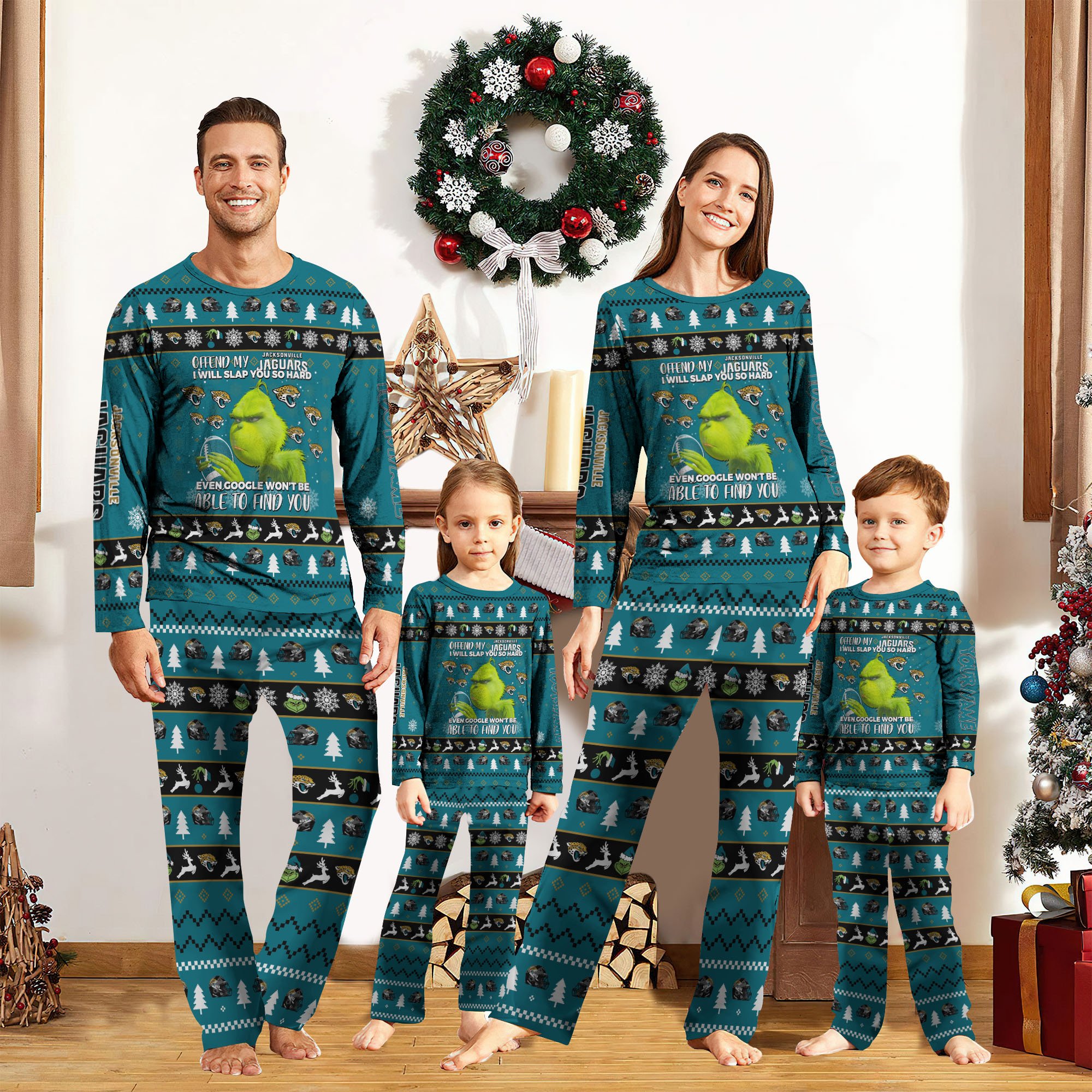 Jacksonville Jaguars Sport Pajamas 2024 Version Custom Your Name, Family Pajamas Set, Christmas Gifts, Gifts For Sport Lovers ETRG-61822