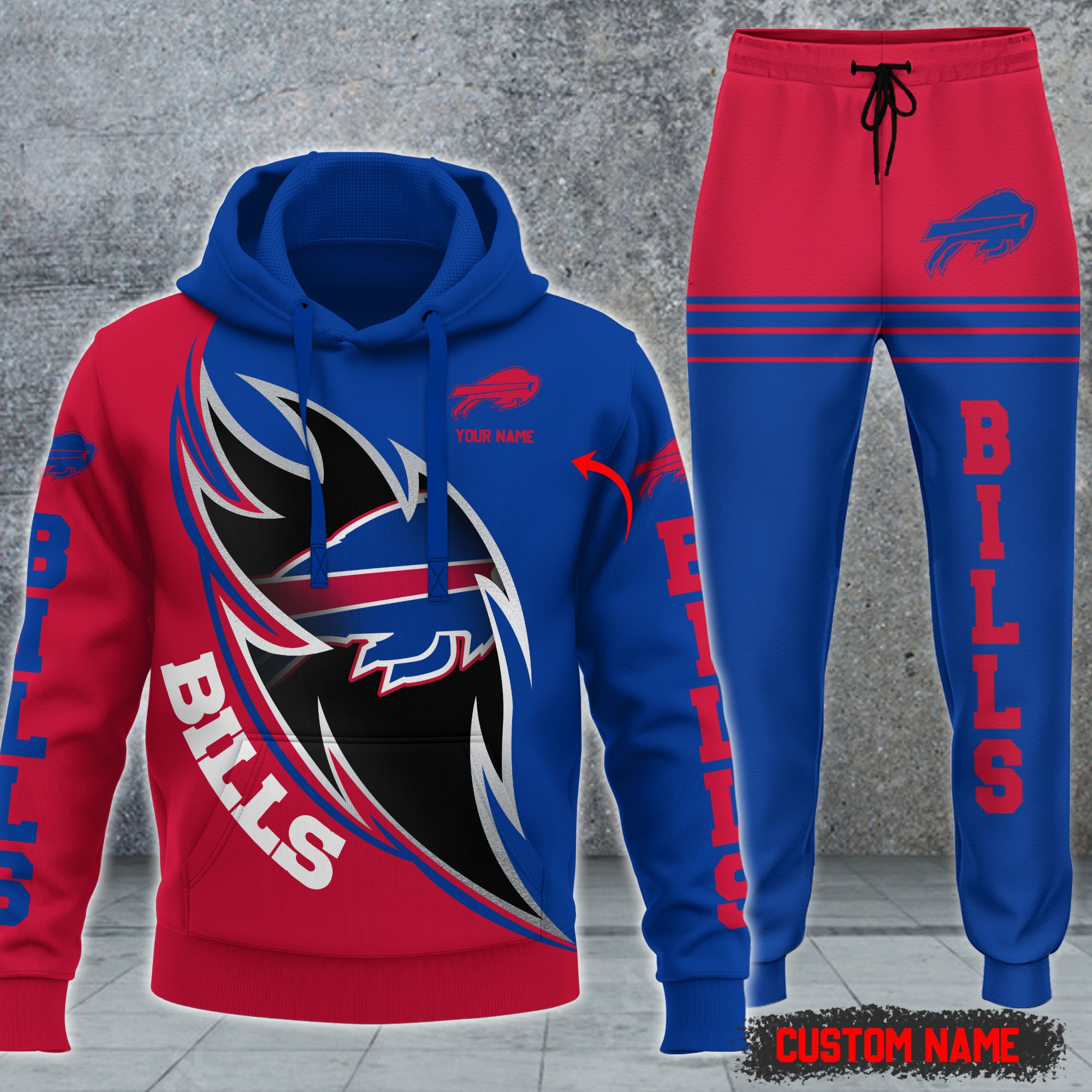 Buffalo Bills Combo (Hoodie+Jogger)Custom Xmas 62105