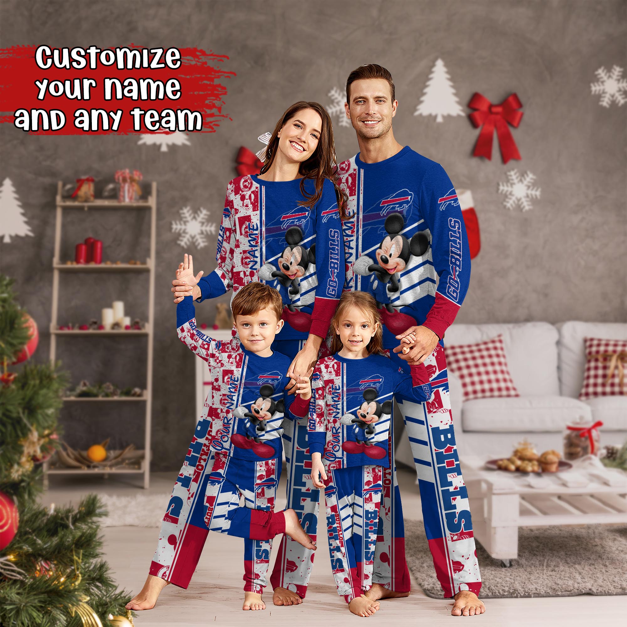 Buffalo Bills MK Pajamas For Family, Custom Sports PJ For Children And Parents NA44875