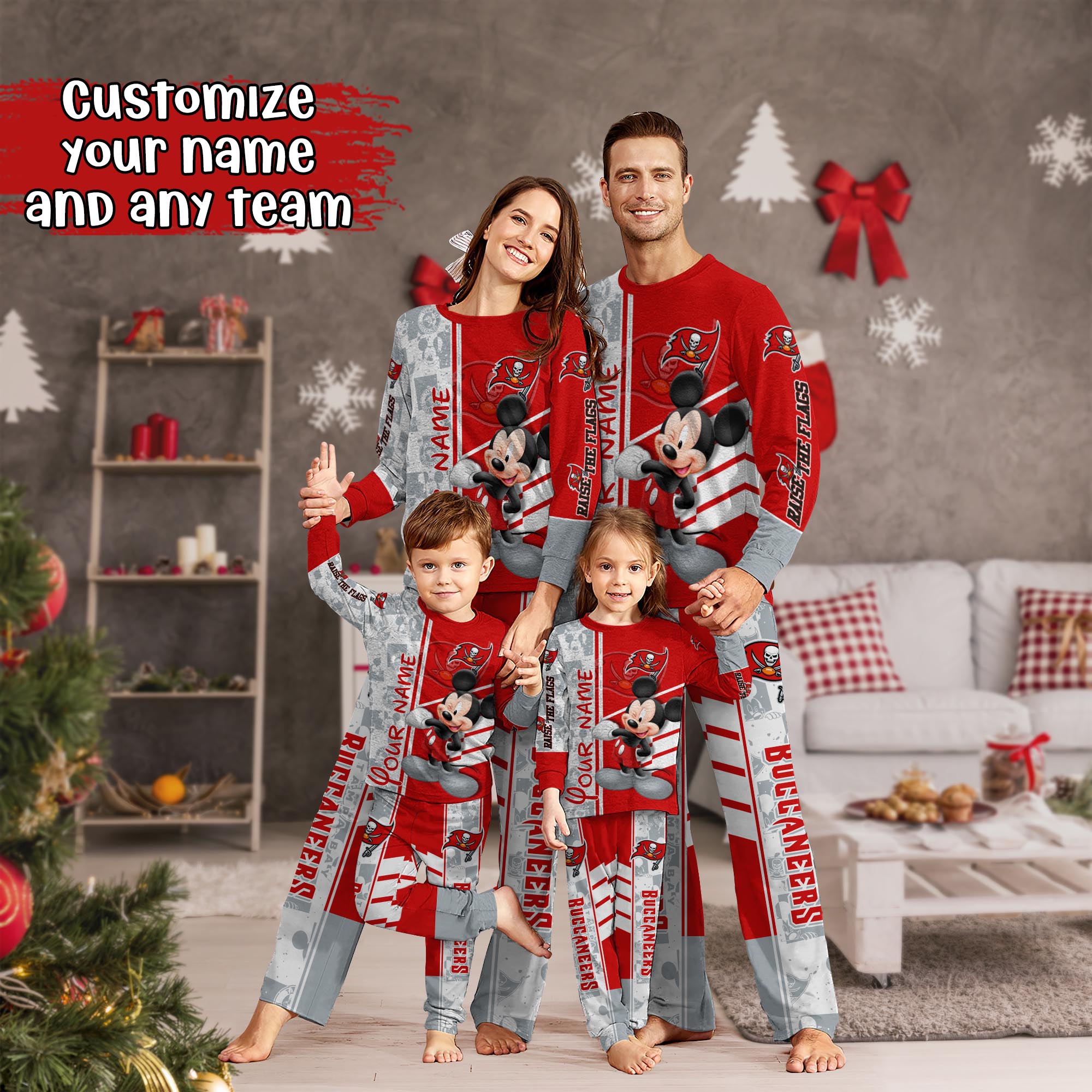 Tampa Bay Buccaneers MK Pajamas For Family, Custom Sports PJ For Children And Parents NA44875