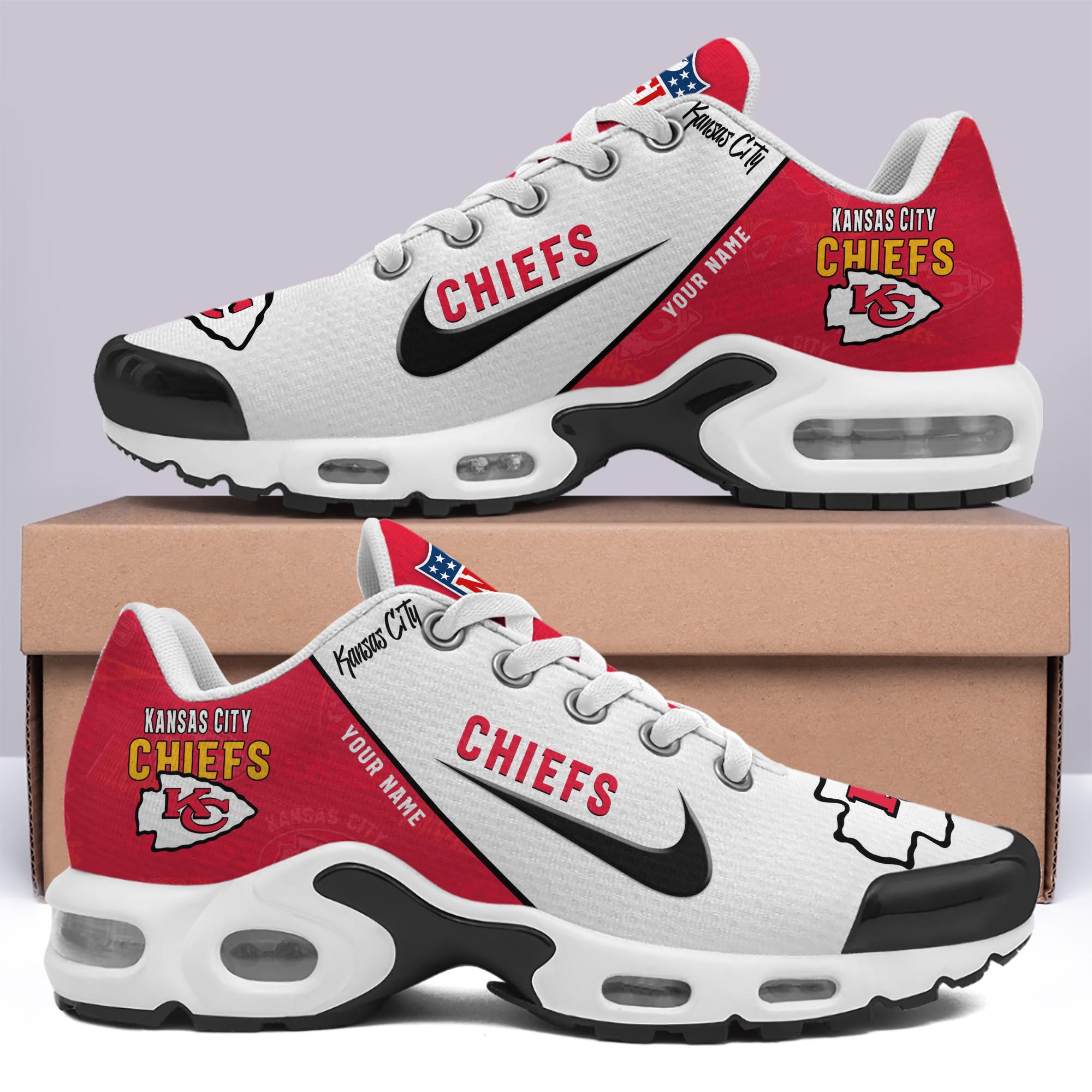 Kansas City Chiefs TN Shoes Custom Your Name, Football Team Shoes, Sport Fan Gifts EHIVM-59670