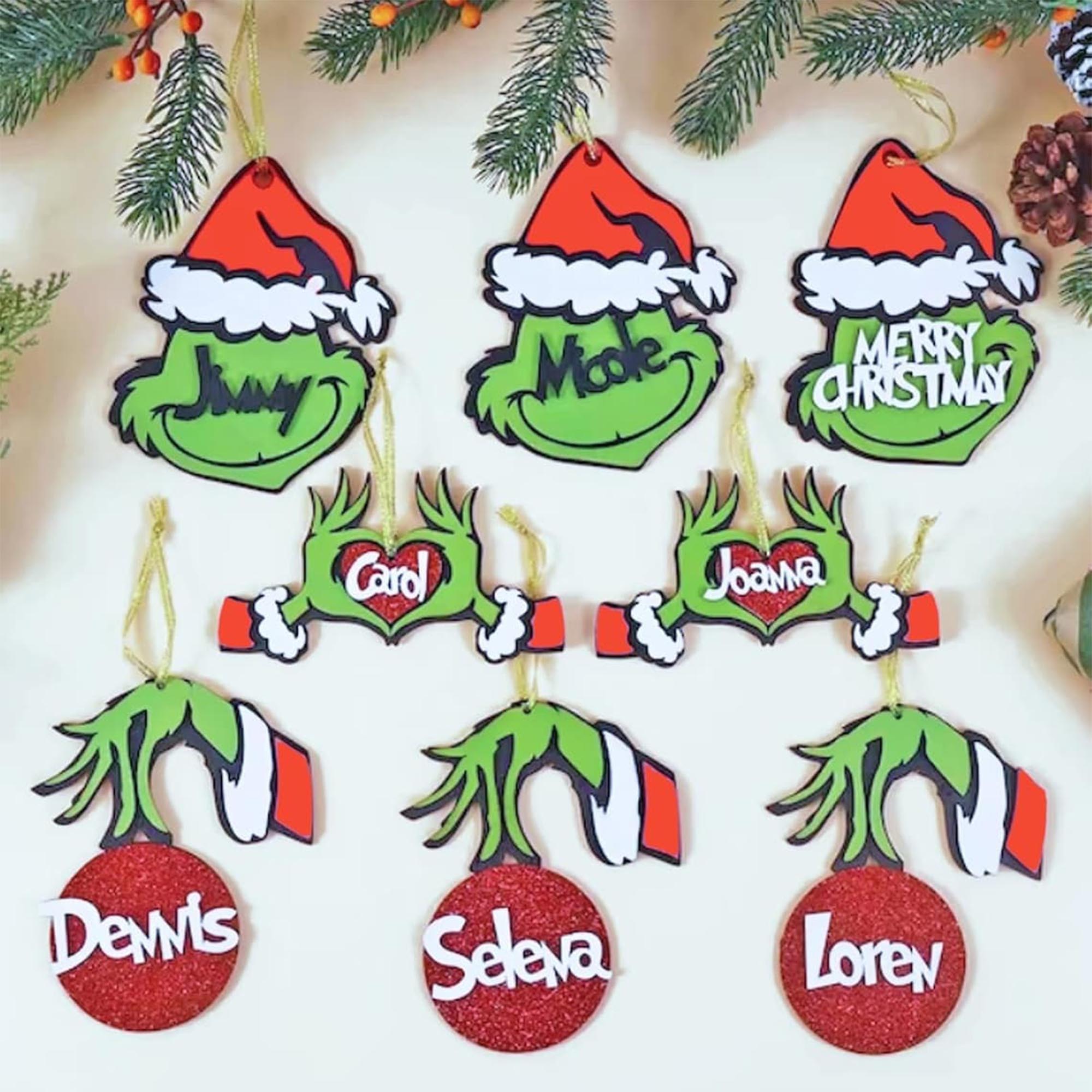 Grinch Christmas 3 Layered Piece Wooden Ornament Custom Your Name And Style, Gift For Family, Gift For Friends ETRG-62444