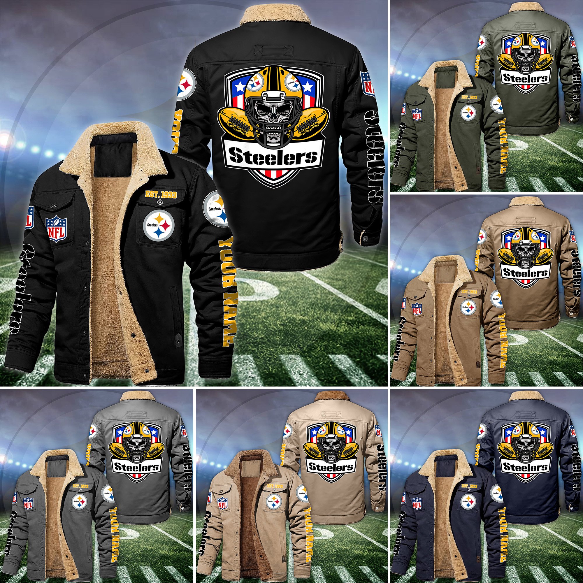 Pittsburgh Steelers  Fleece Lined Cargo Jacket Custom Your Name 2024 version, Sport  Fleece Jacket, FootBall Fan Gift EHIVM-54163